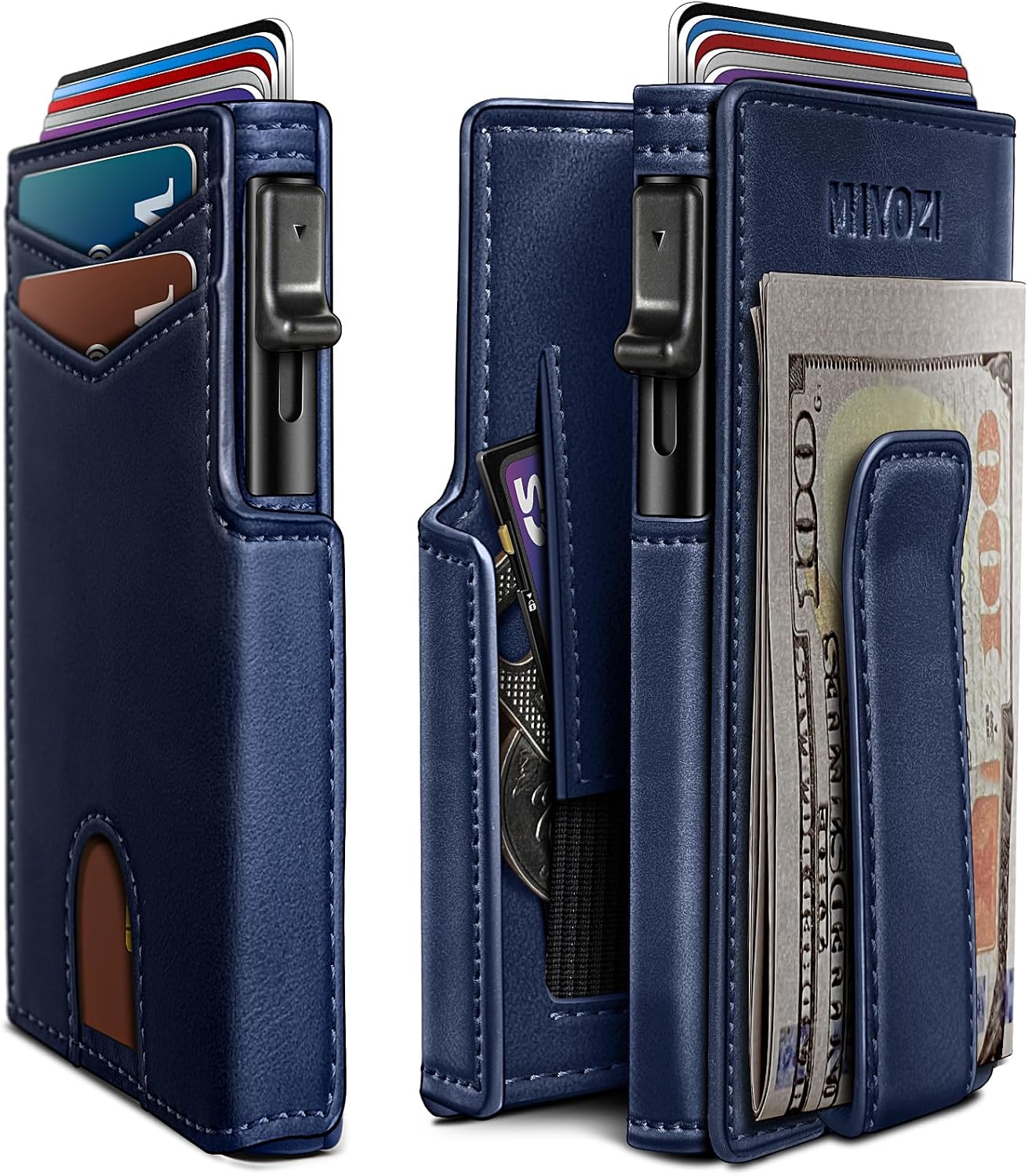 BILLETERA PARA HOMBRE MIYOZI MINIMALISTA MAGNÉTICA CON BLOQUEO RFID Y CLIP PARA DINERO - 1