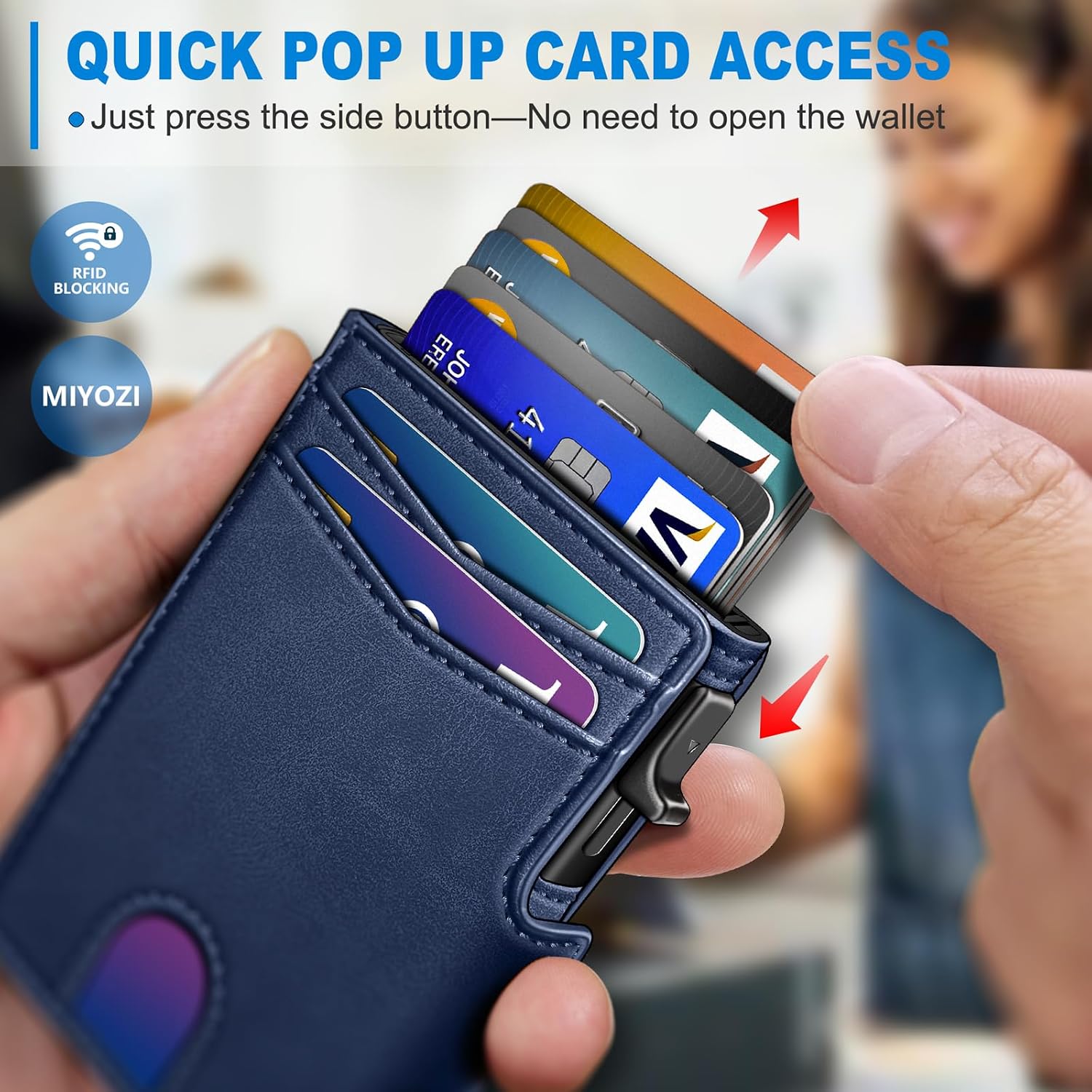 BILLETERA PARA HOMBRE MIYOZI MINIMALISTA MAGNÉTICA CON BLOQUEO RFID Y CLIP PARA DINERO - 4