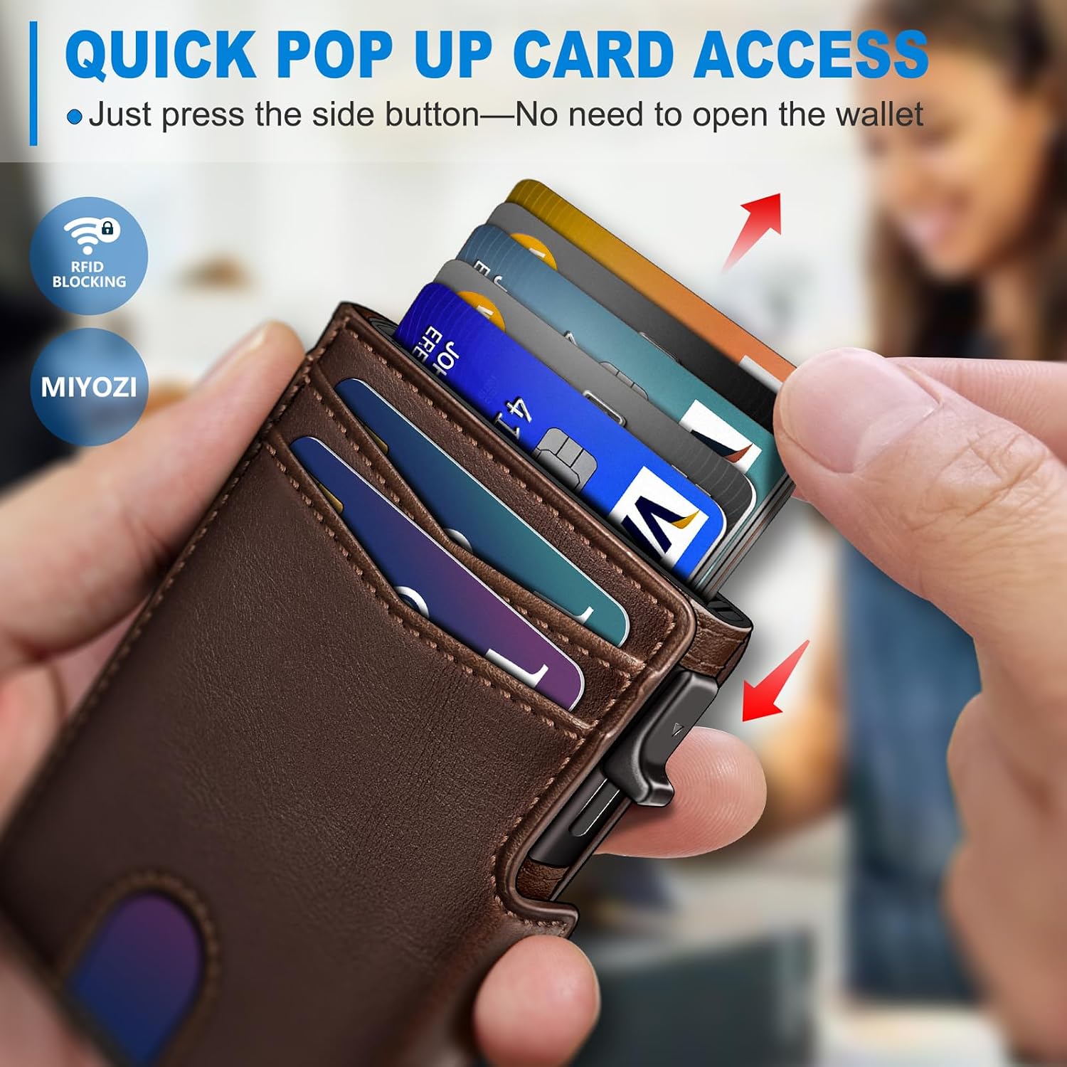 BILLETERA PARA HOMBRE MIYOZI MINIMALISTA MAGNÉTICA CON BLOQUEO RFID Y CLIP PARA DINERO - 5