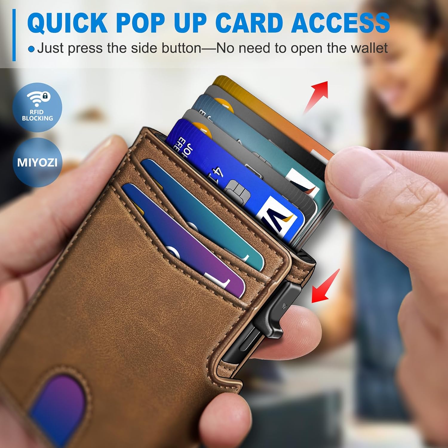 BILLETERA PARA HOMBRE MIYOZI MINIMALISTA MAGNÉTICA CON CLIP PARA DINERO Y PROTECCIÓN RFID - 4
