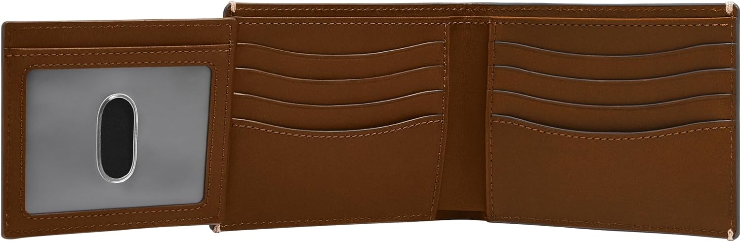 BILLETERA PARA HOMBRE FOSSIL WESTOVER DE CUERO MARRÓN - 3