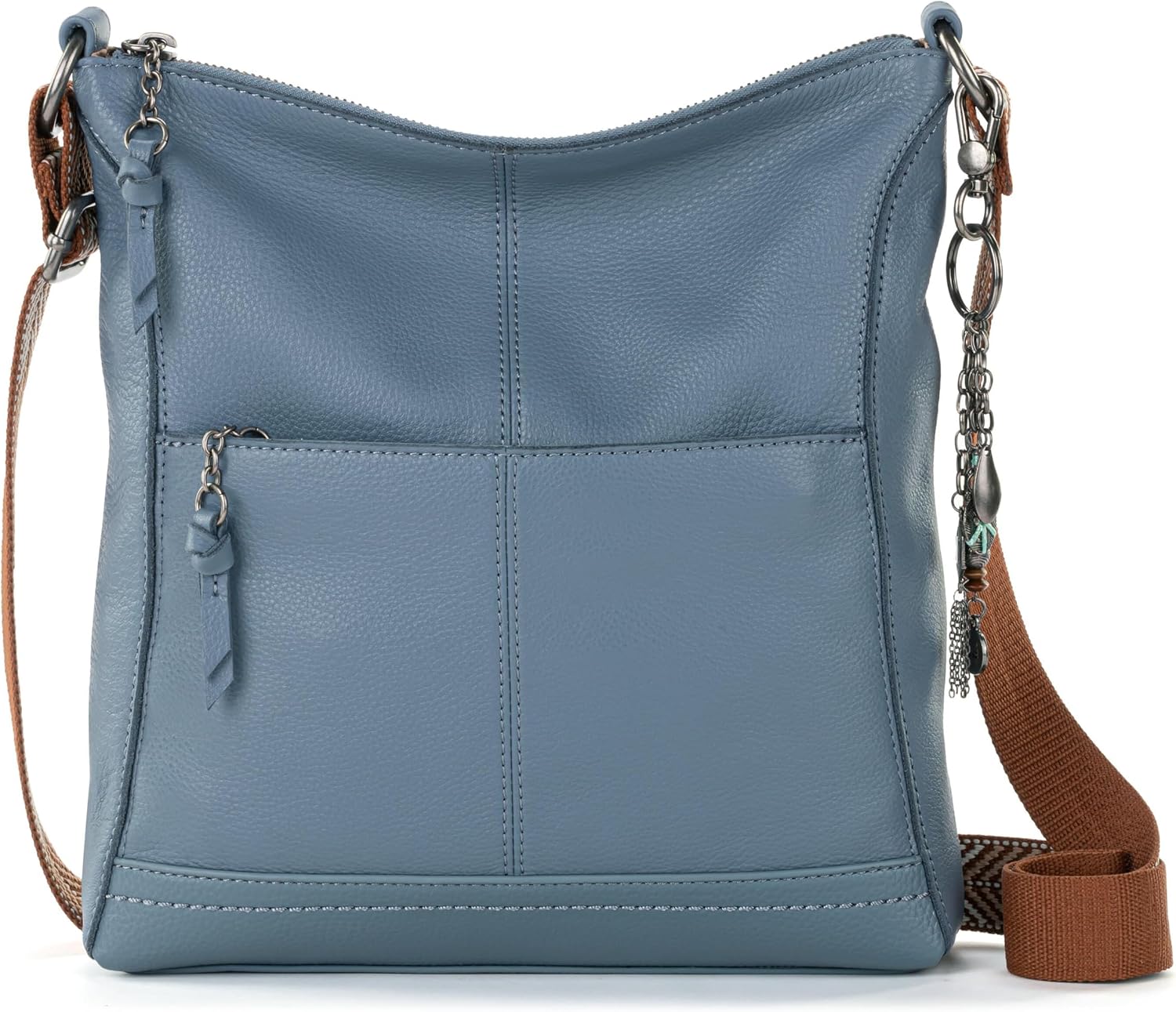 BOLSO CRUZADO THE SAK LUCIA DE CUERO CON CIERRE Y CORREA AJUSTABLE - 1