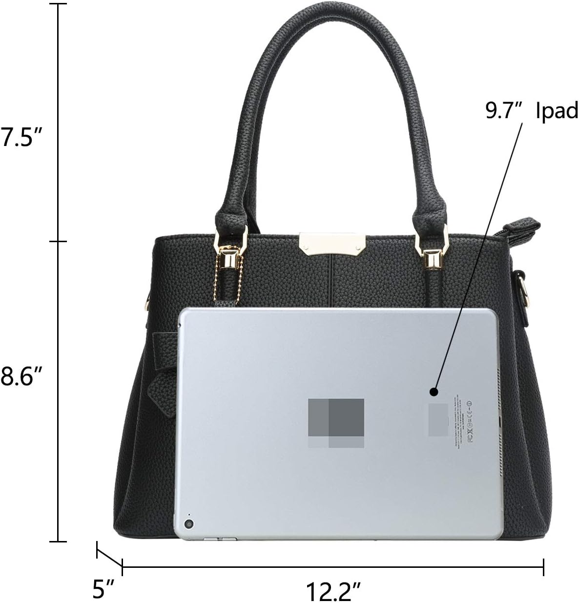 BOLSO SATCHEL PARA MUJER KKXIU EN CUERO SINTÉTICO - 5