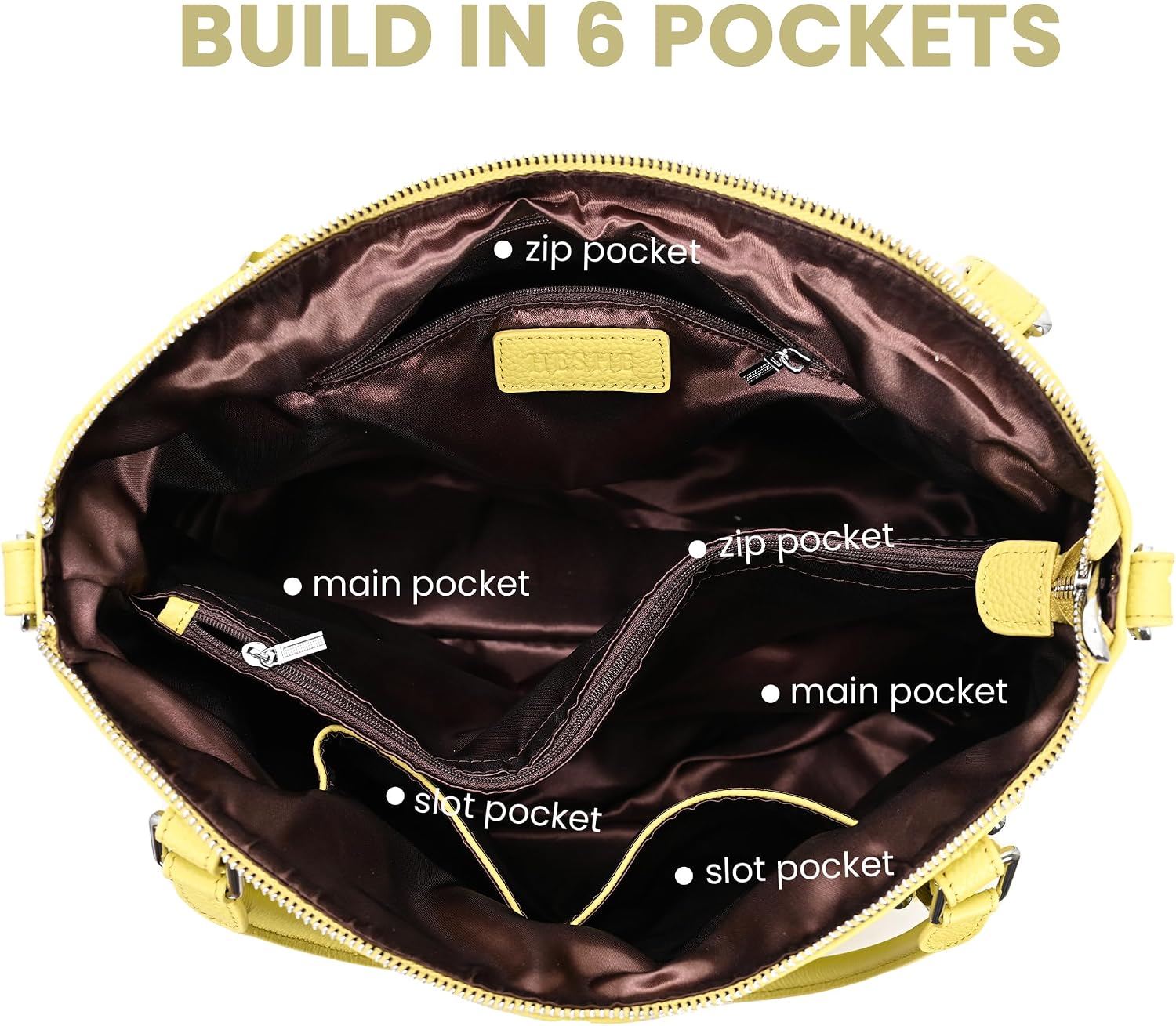 BOLSO DE CUERO HESHE TOTE BAG PARA MUJER - 5