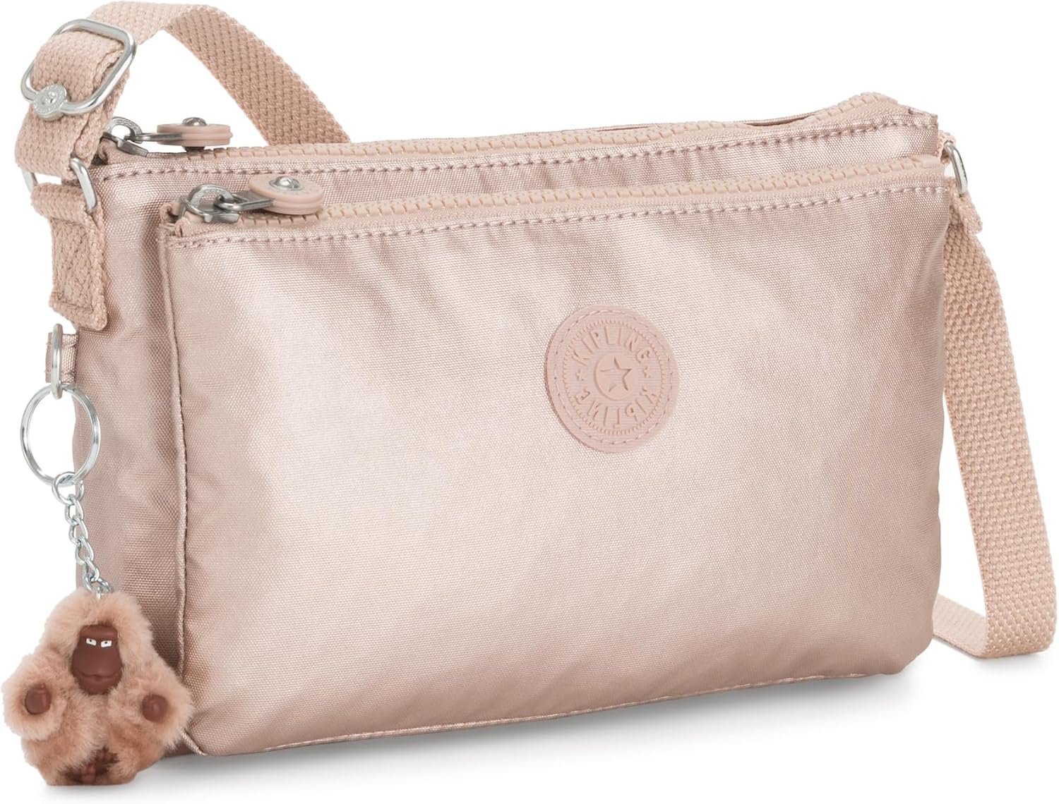 BOLSO CRUZADO KIPLING MIKAELA PARA MUJER, SÚPER LIGERO, CORREA AJUSTABLE, NYLON ESTAMPADO - 4