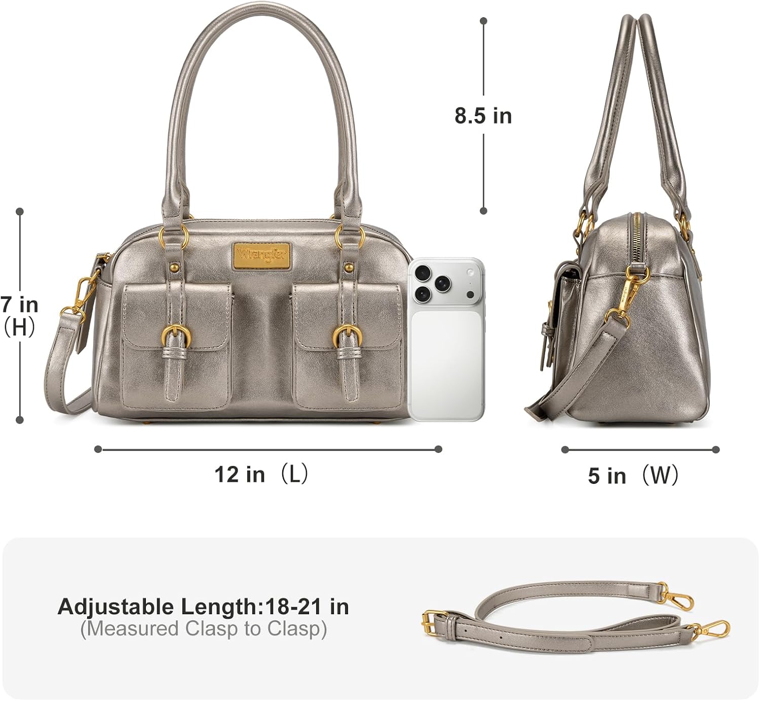 BOLSO SATCHEL MONTANA WEST PARA MUJER MULTI BOLSILLOS - 5