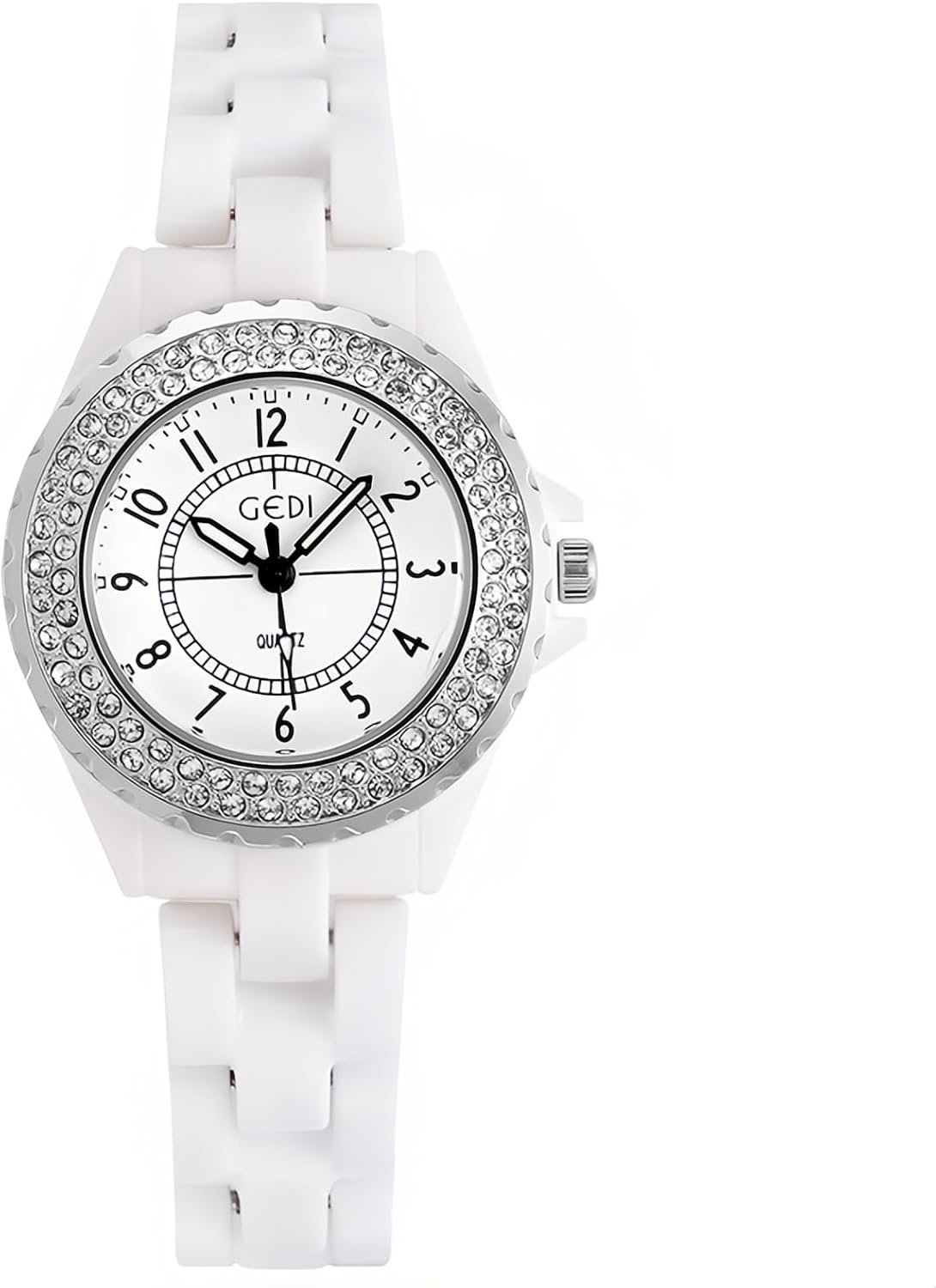 RELOJ DE PULSERA MASTOP PARA MUJER CERÁMICO BLANCO CON CRISTALES SWAROVSKI Y CUARZO ANÁLOGO - 1