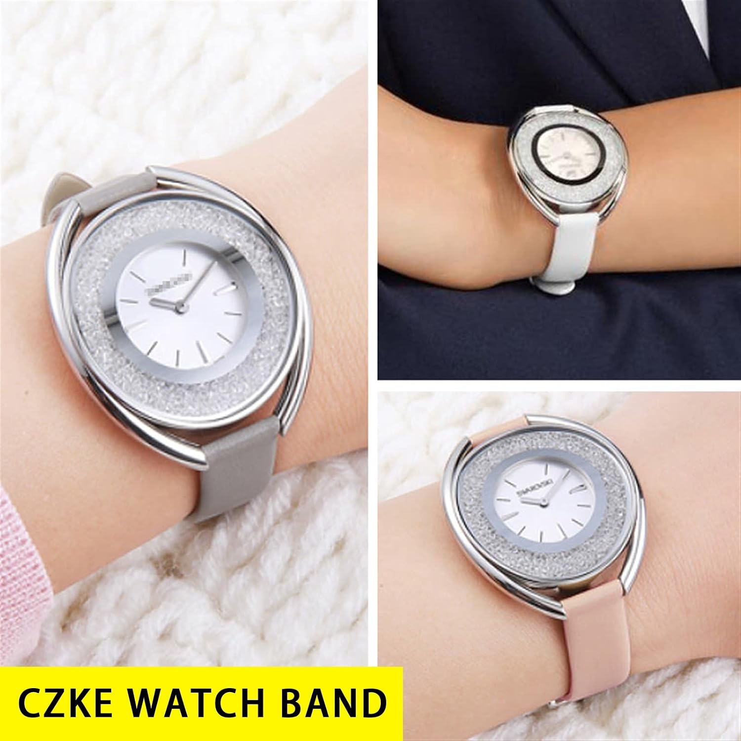 PULSERA DE CUERO GENUINO PARA RELOJ SWAROVSKI 5158517/5158544/5158972 12MM TAMAÑO PEQUEÑO MUJER - 4