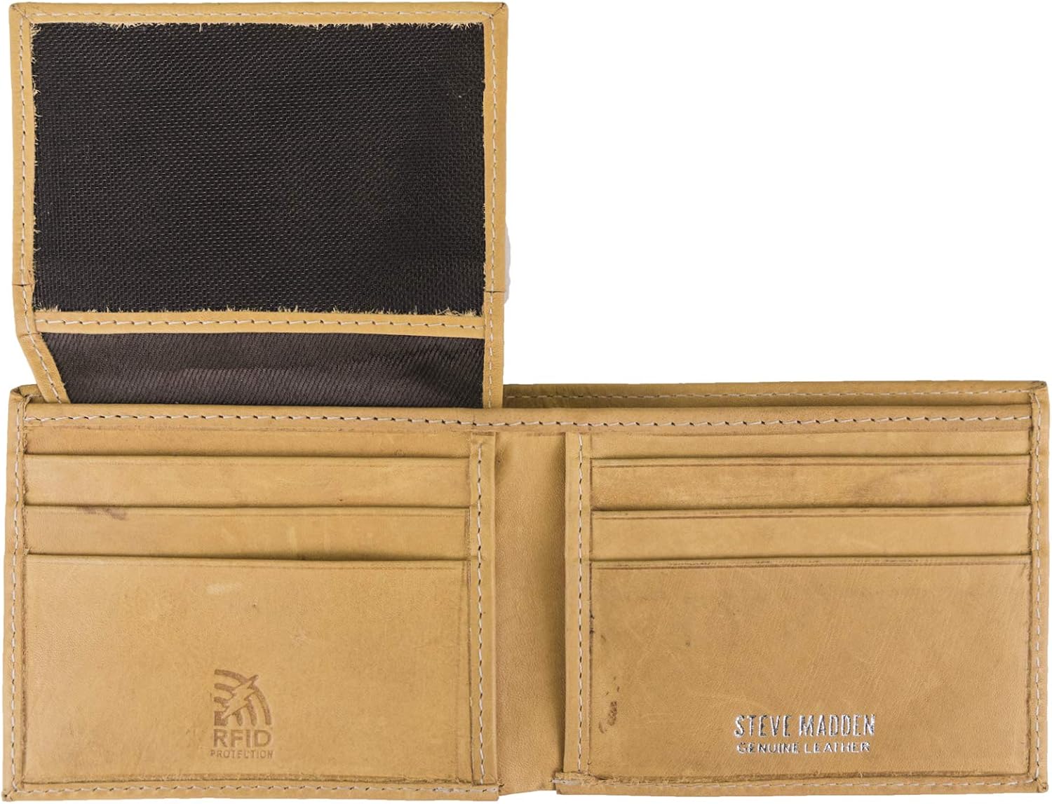 BILLETERA PARA HOMBRE STEVE MADDEN SLIM DE CUERO CON BOLSILLOS EXTRA - 4