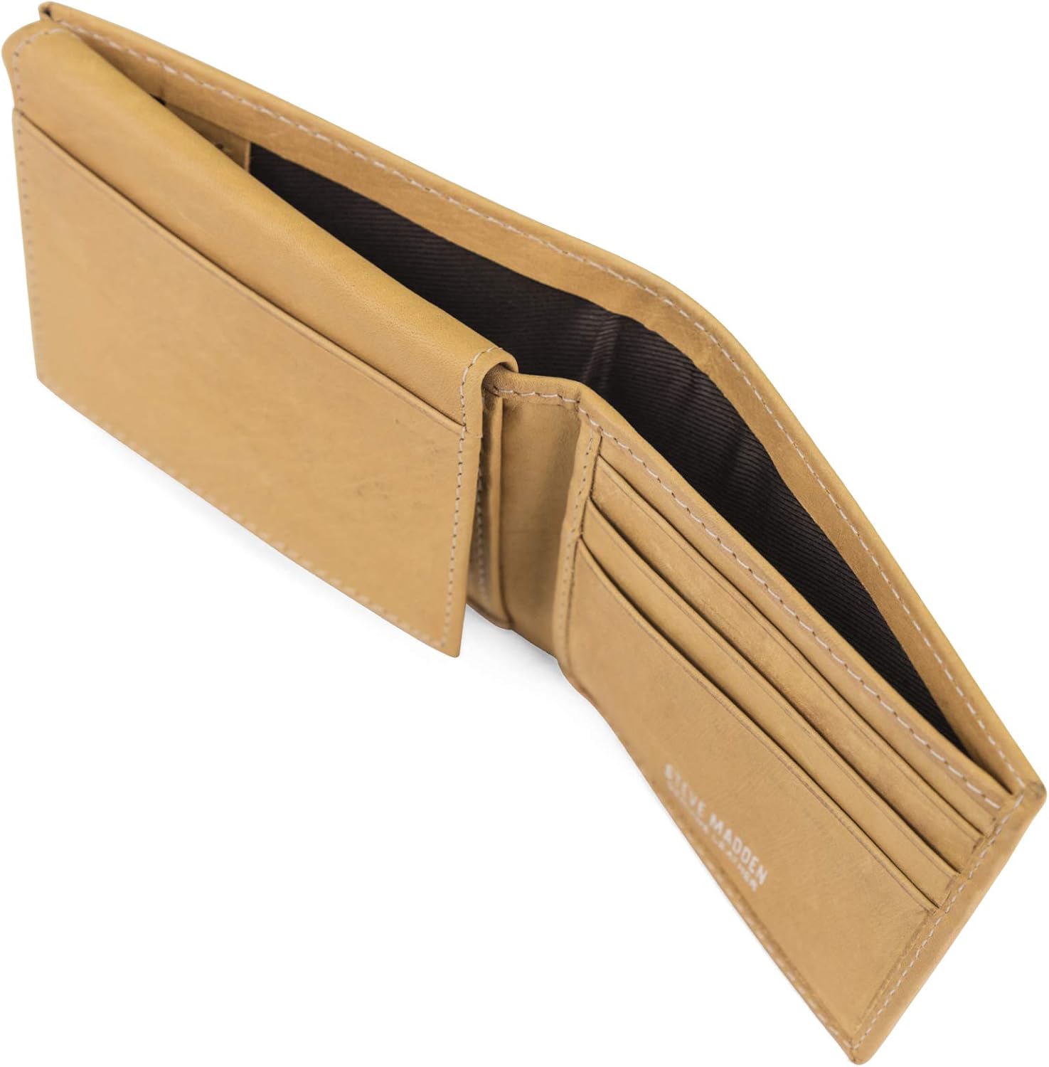 BILLETERA PARA HOMBRE STEVE MADDEN SLIM DE CUERO CON BOLSILLOS EXTRA - 5