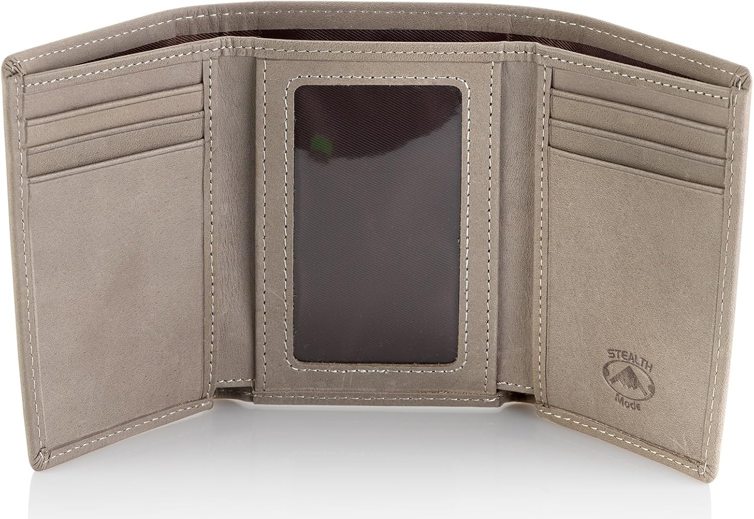 BILLETERA TRIFOLD STEALTH MODE PARA HOMBRE CON BLOQUEO RFID GRIS - 1