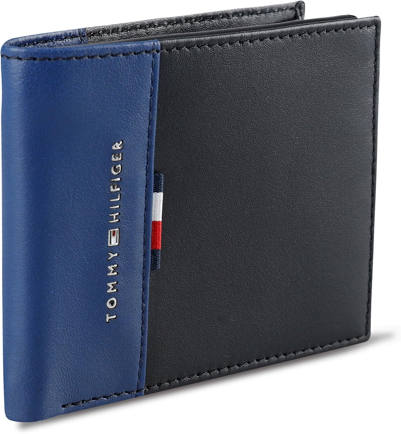 BILLETERA SLIM BIFOLD DE CUERO TWO-TONE TOMMY HILFIGER PARA HOMBRE AZUL/NEGRO - 2