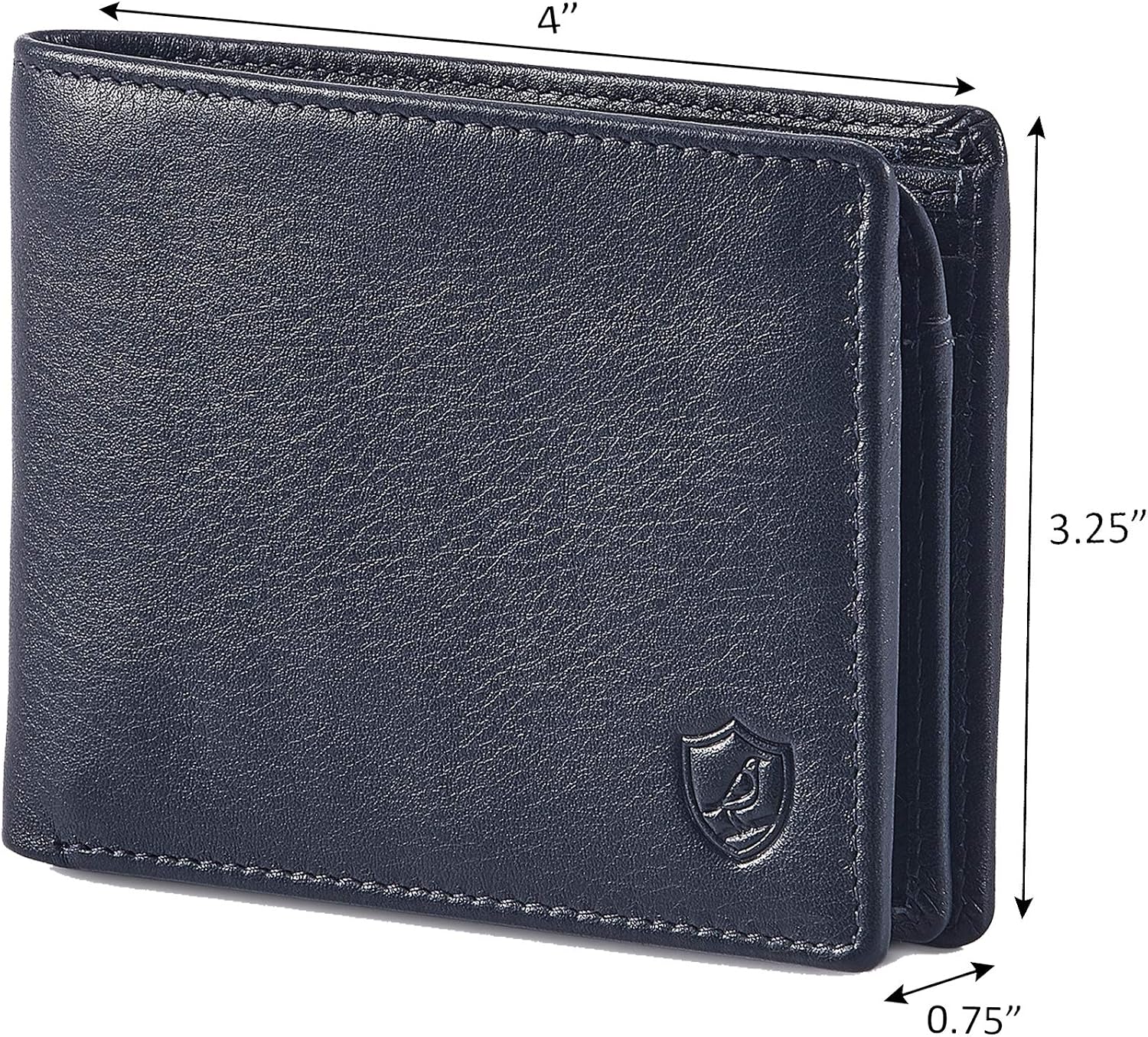 BILLETERA PARA HOMBRE COCHOA SLIM RFID BLOQUEO CUERO NAPA AZUL MARINO - 3