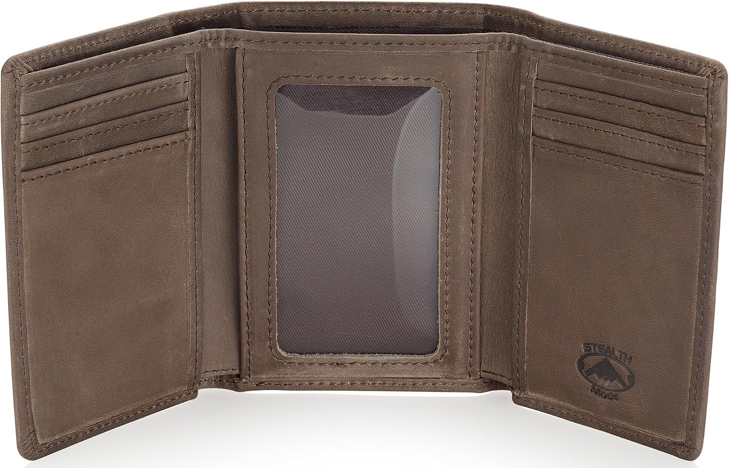 BILLETERA TRIFOLD STEALTH MODE PARA HOMBRE CON BLOQUEO RFID TAUPE - 1