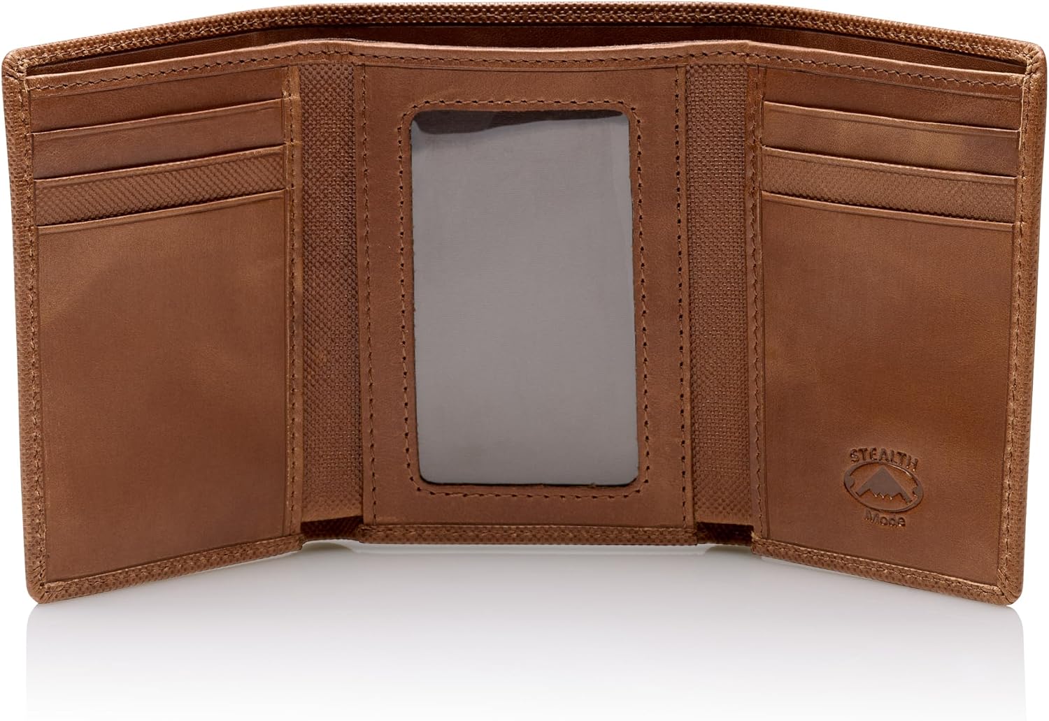 BILLETERA TRIFOLD DE CUERO STEALTH MODE PARA HOMBRE CON BLOQUEO RFID - 1