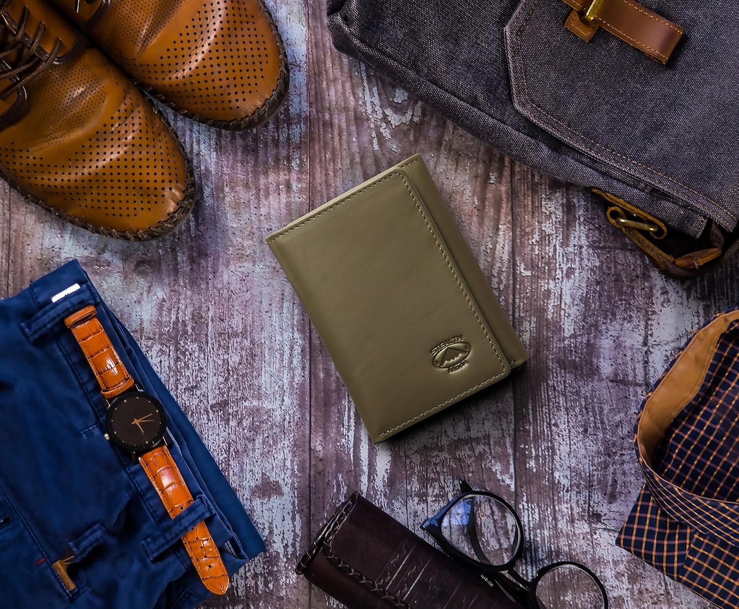 BILLETERA TRIFOLD DE CUERO STEALTH MODE PARA HOMBRE CON BLOQUEO RFID - 3