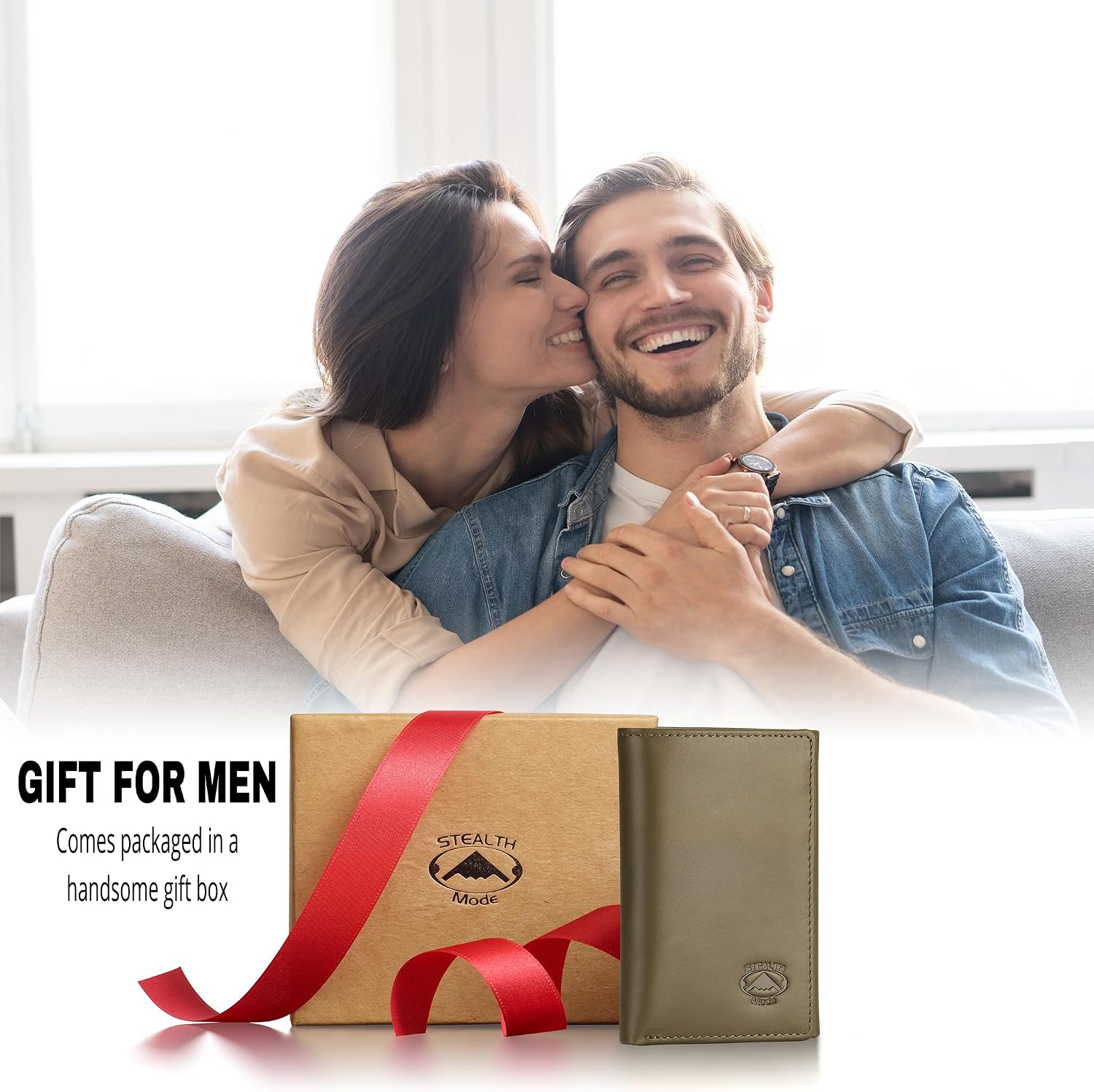BILLETERA TRIFOLD DE CUERO STEALTH MODE PARA HOMBRE CON BLOQUEO RFID - 5