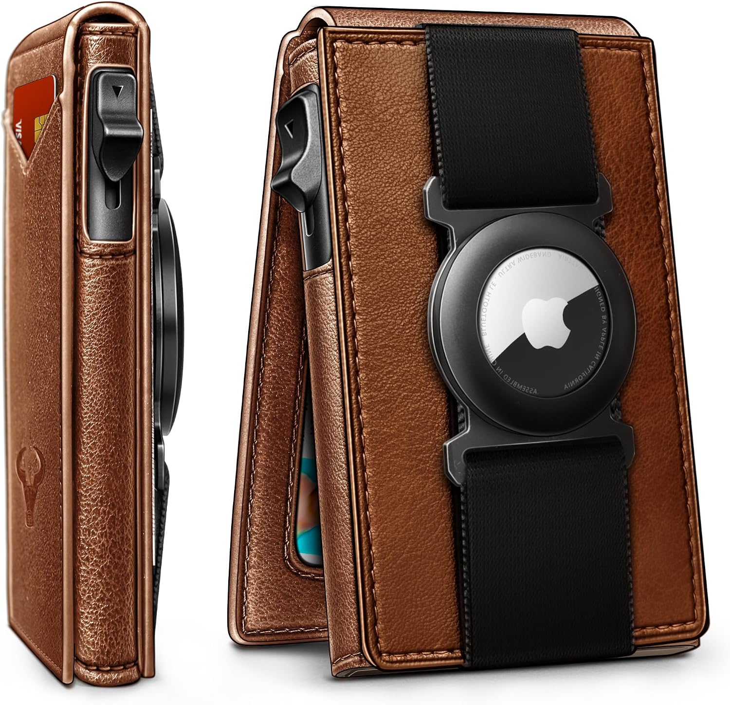 BILLETERA PARA HOMBRE BULLIANT SLIM DE CUERO CON CLIP PARA DINERO Y CIERRE MAGNÉTICO - 1