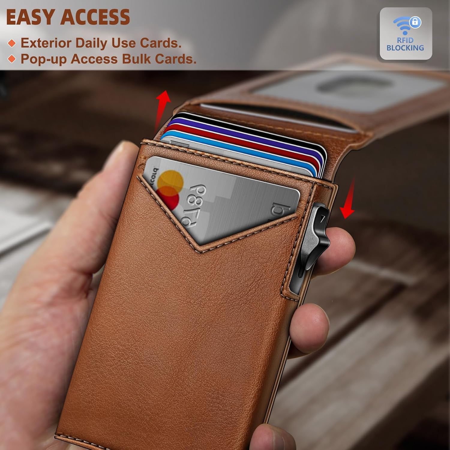 BILLETERA PARA HOMBRE BULLIANT SLIM DE CUERO CON CLIP PARA DINERO Y CIERRE MAGNÉTICO - 4