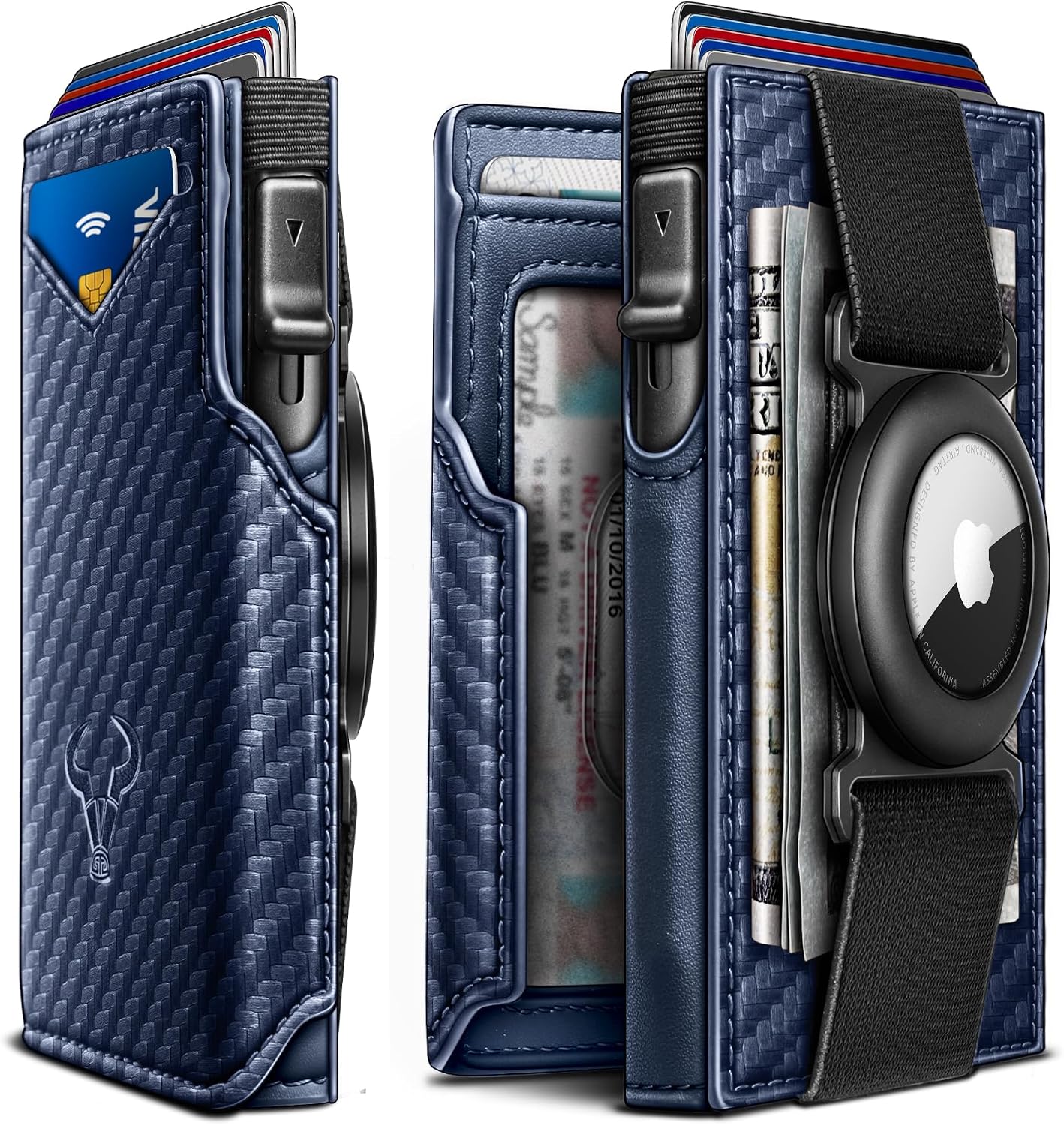 BILLETERA PARA HOMBRE BULLIANT SLIM DE CUERO CON CLIP PARA DINERO Y CIERRE MAGNÉTICO - 1