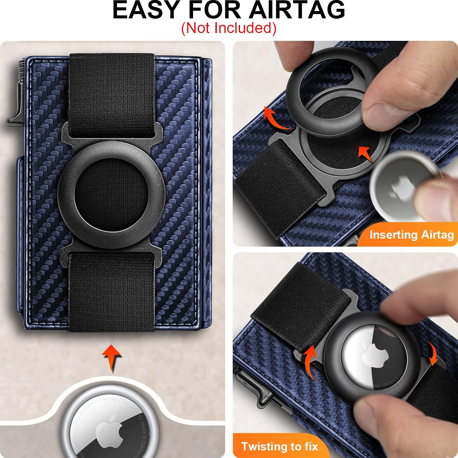BILLETERA PARA HOMBRE BULLIANT SLIM DE CUERO CON CLIP PARA DINERO Y CIERRE MAGNÉTICO - 4