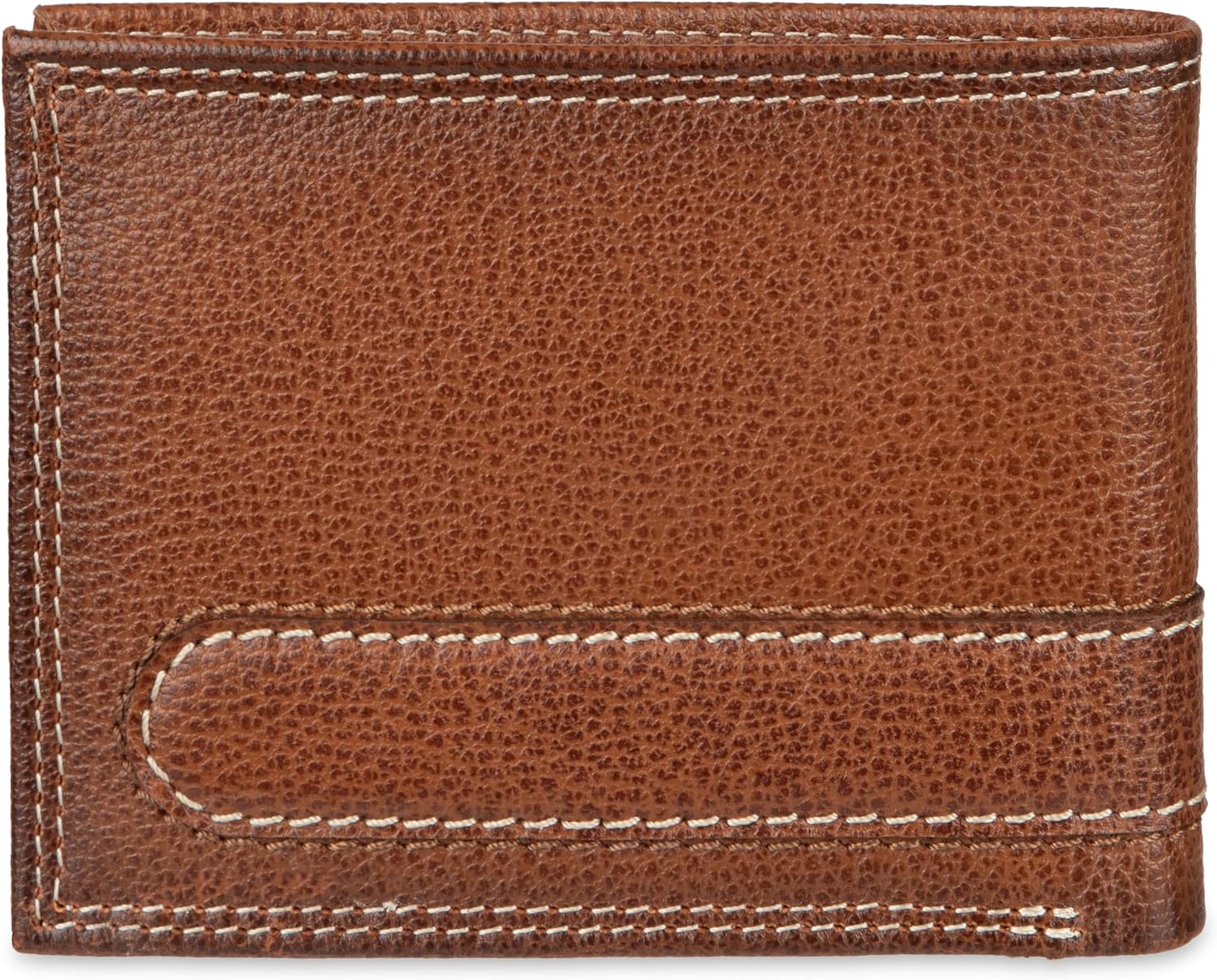 BILLETERA SLIM BIFOLD PARA HOMBRE COLUMBIA CON VENTANA ID Y LOGO ACOLCHADO COLOR TAN - 3