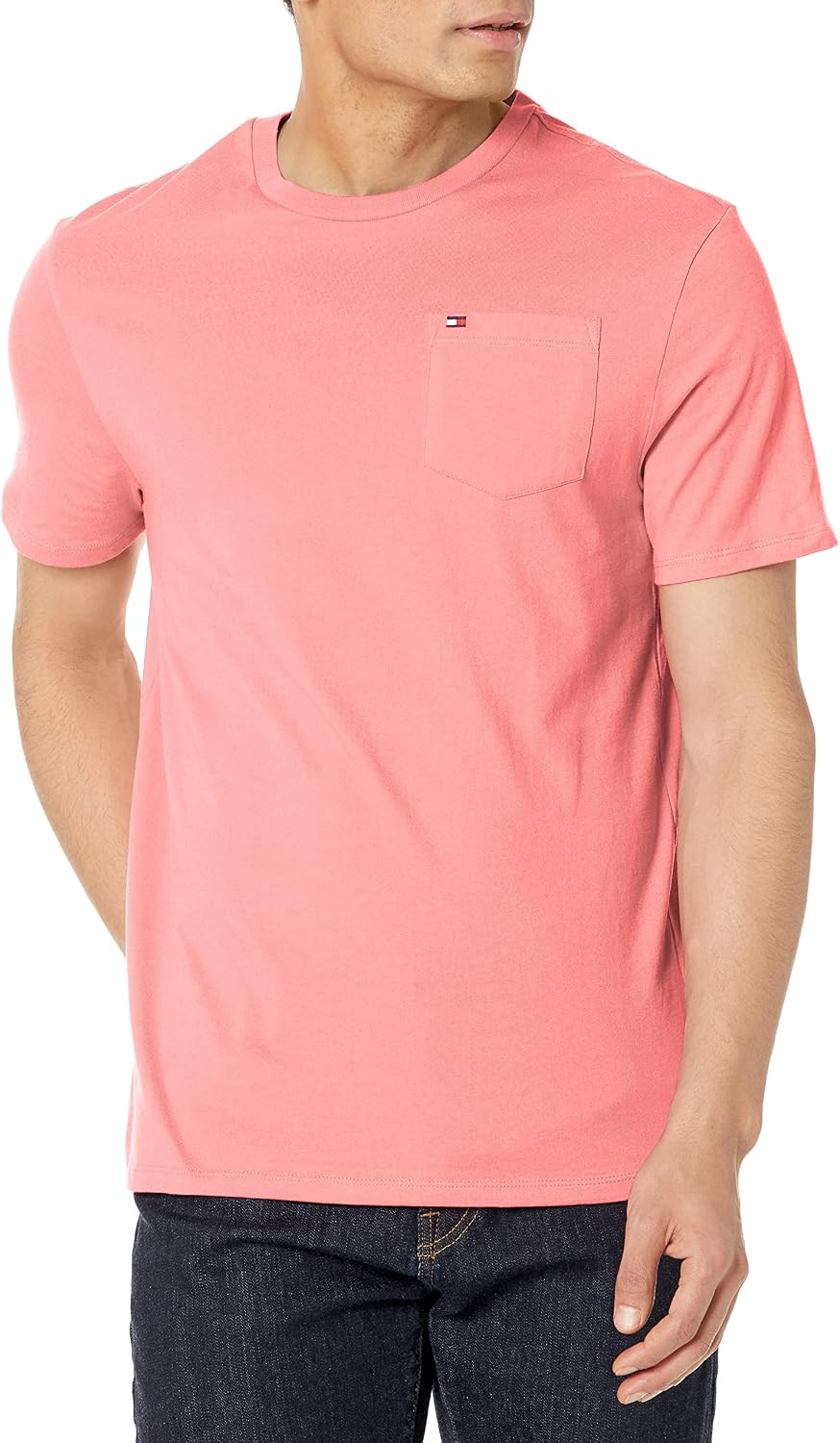 CAMISETA PARA HOMBRE TOMMY HILFIGER ESSENTIAL MANGA CORTA ALGODÓN CON BOLSILLO BLOSSOM - 1