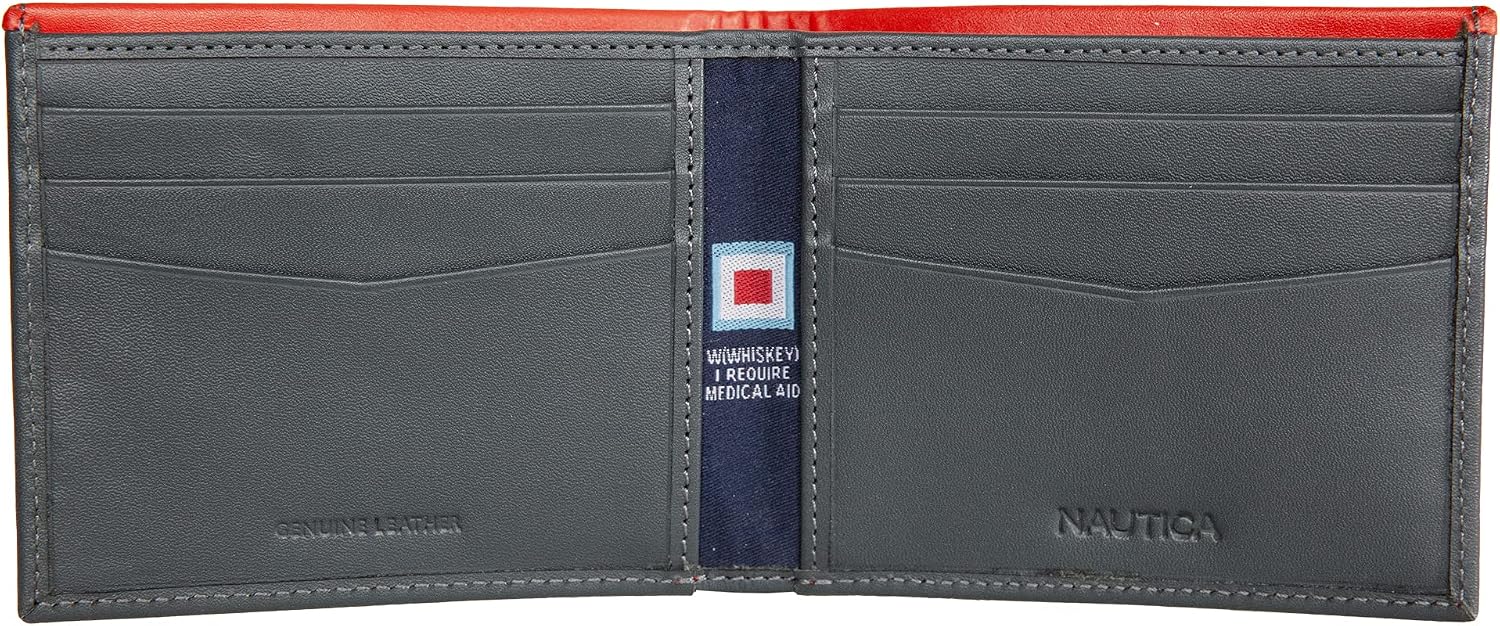BILLETERA PARA HOMBRE NAUTICA BIFOLD DE CUERO CON BLOQUEO RFID - 2