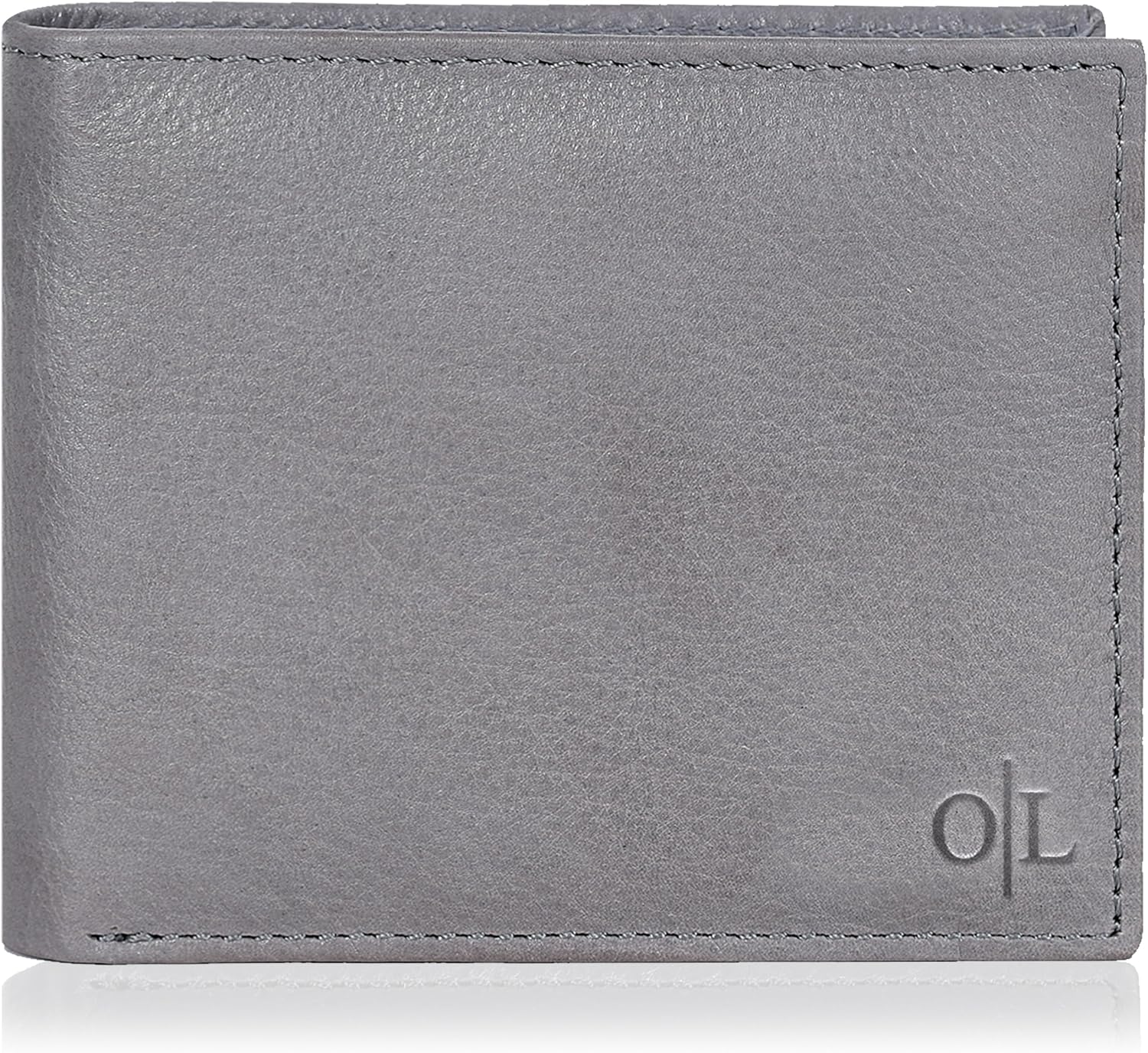 BILLETERA DE CUERO PARA HOMBRE OAK LEATHERS SLIM RFID BIFOLD COMPACTA GENUINA - 1