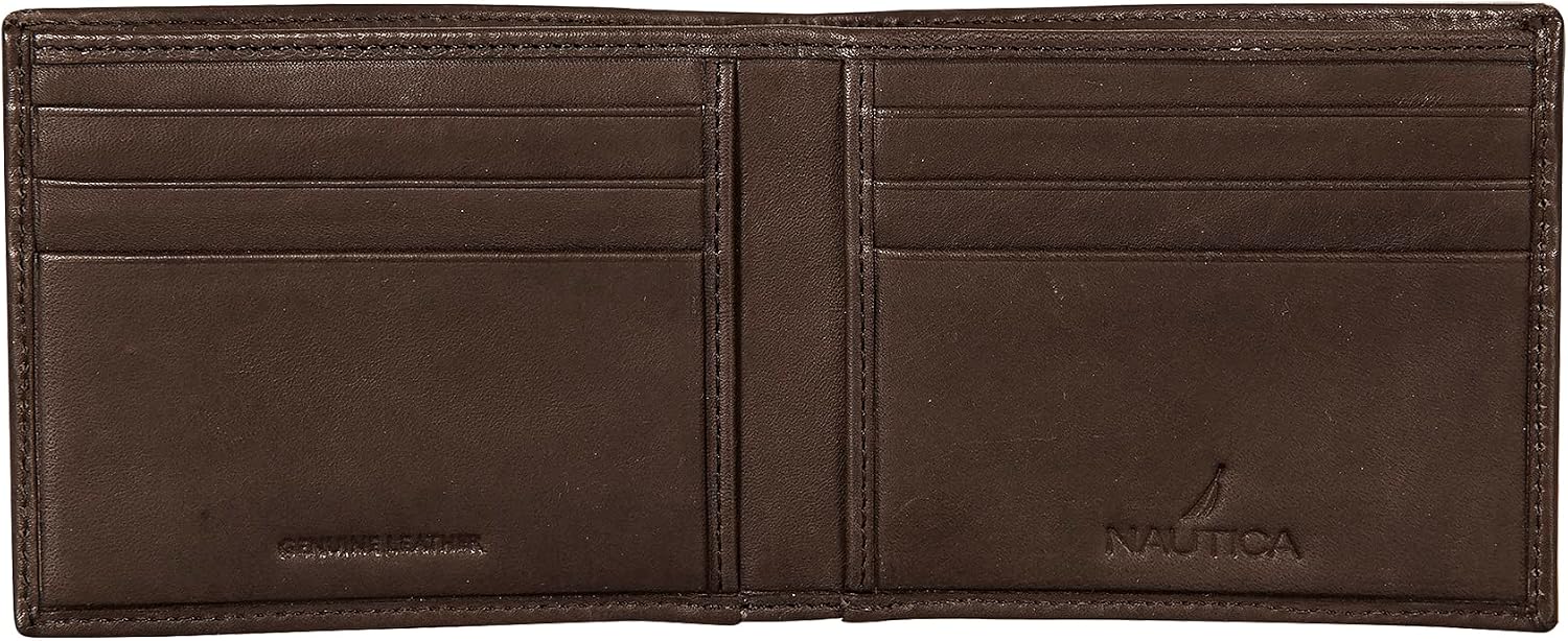 BILLETERA PARA HOMBRE NAUTICA BIFOLD DE CUERO CON BLOQUEO RFID - 3