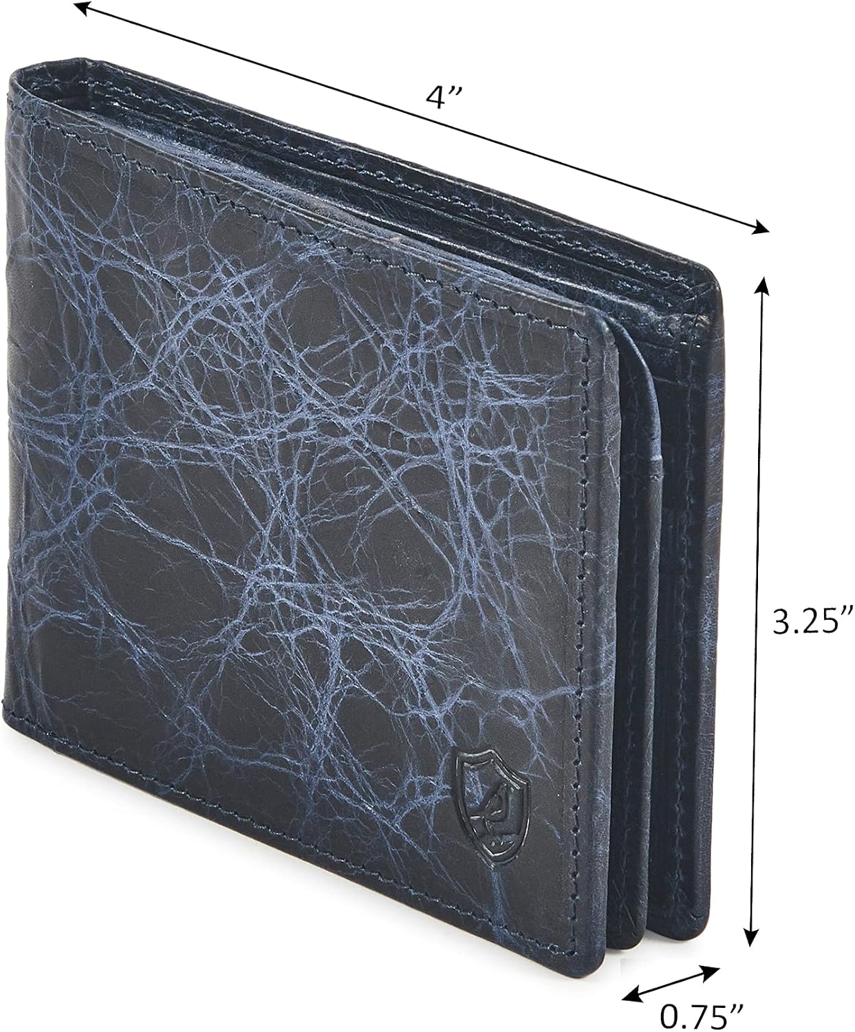 BILLETERA PARA HOMBRE COCHOA SLIM RFID BLOQUEO CUERO BIFOLD MINIMALISTA 2 VENTANAS ID - 3
