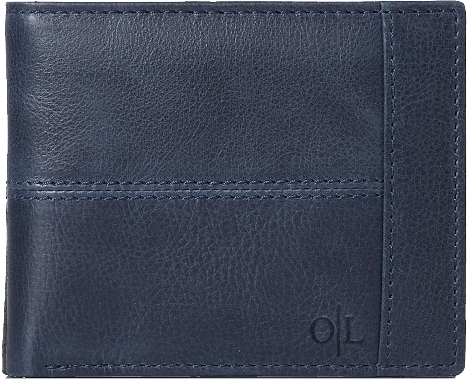 BILLETERA DE CUERO PARA HOMBRE OAK LEATHERS SLIM RFID BIFOLD COMPACTA GENUINA - 1