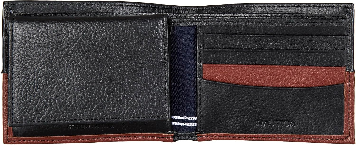 BILLETERA PARA HOMBRE NAUTICA BIFOLD DE CUERO CON BLOQUEO RFID - 4