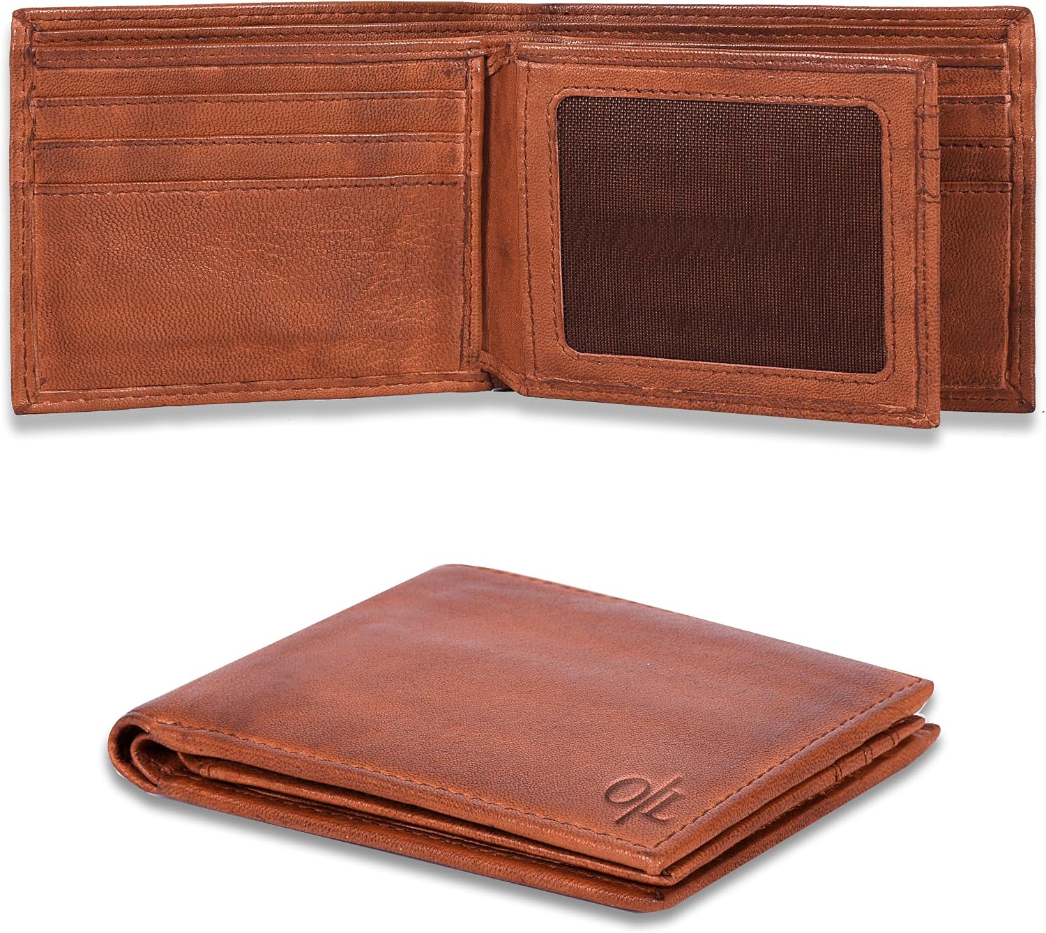 BILLETERA PARA HOMBRE OAK LEATHERS SLIM RFID BIFOLD CUERO VACUNO - 1