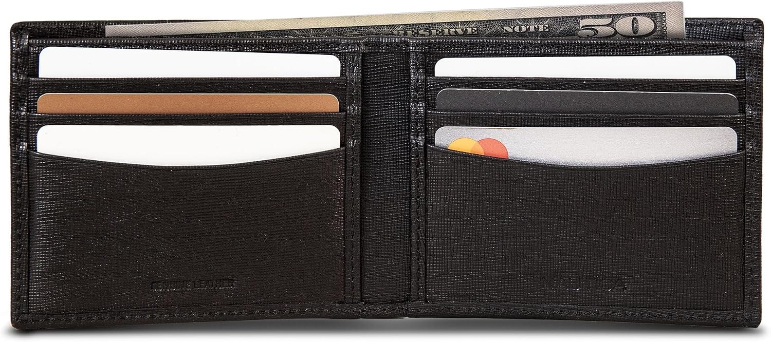 BILLETERA PARA HOMBRE NAUTICA BIFOLD DE CUERO CON BLOQUEO RFID - 5