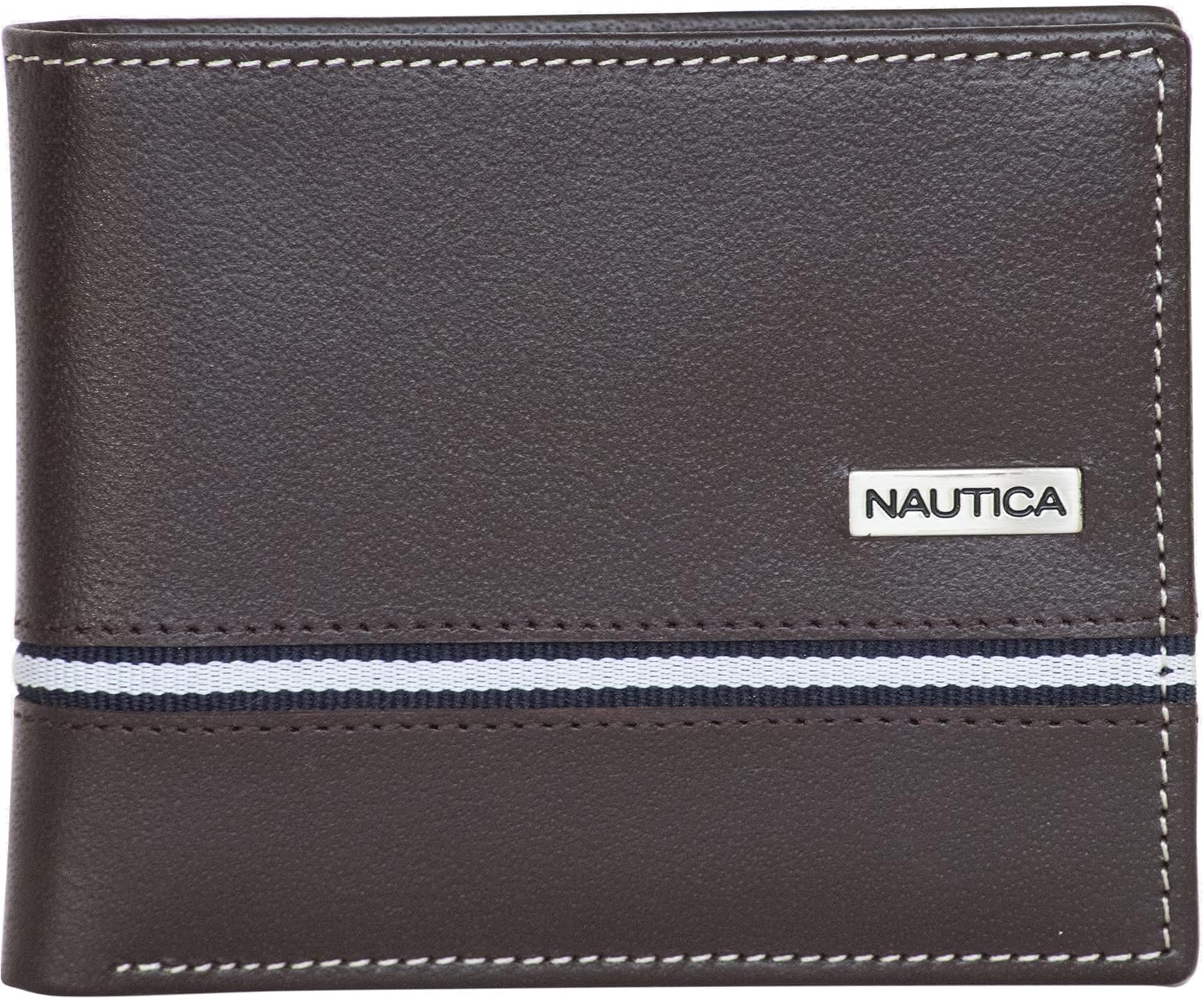 BILLETERA PARA HOMBRE NAUTICA BIFOLD DE CUERO CON BLOQUEO RFID - 1
