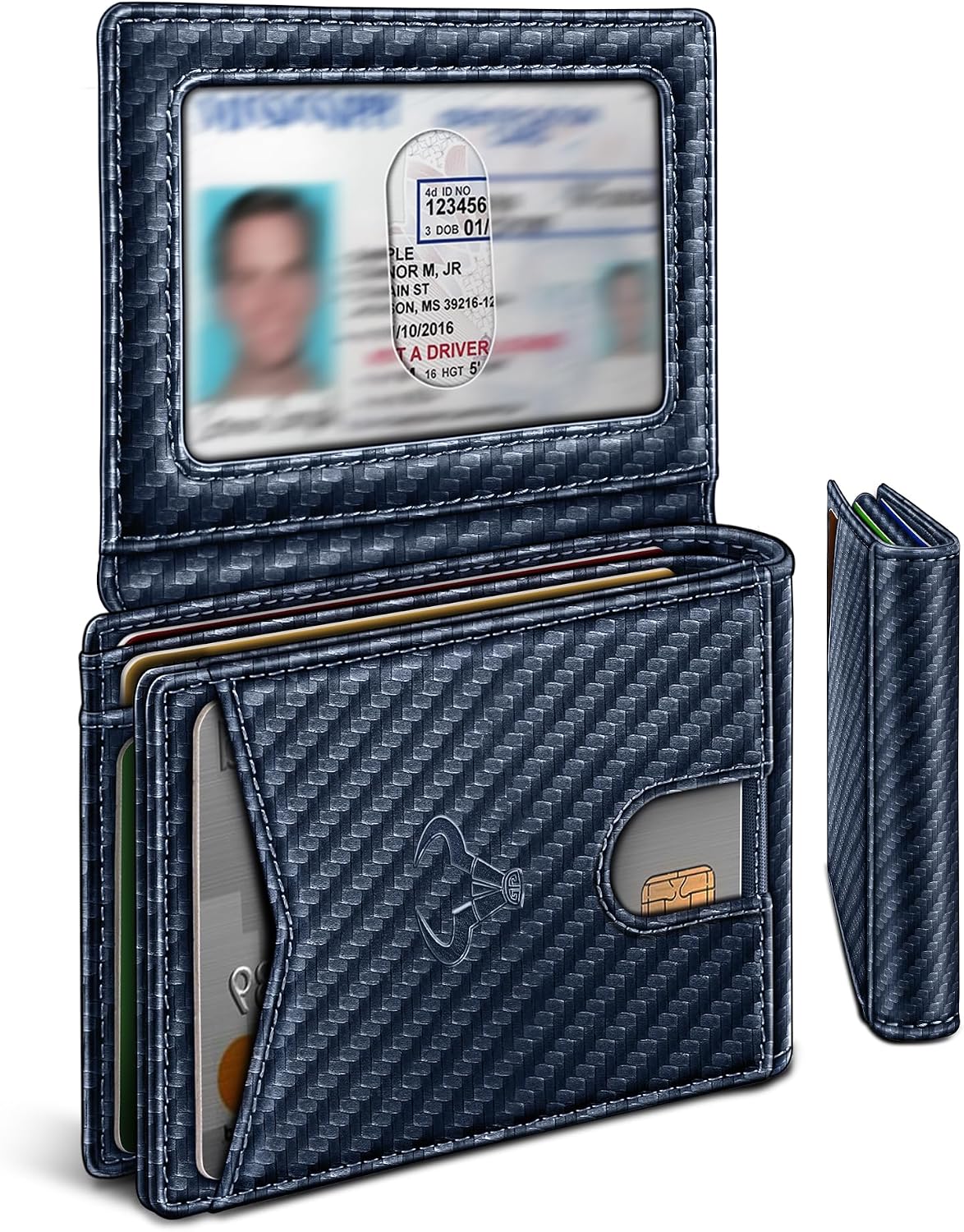BILLETERA PARA HOMBRE BULLIANT SLIM DE CUERO PARA 11 TARJETAS - 1