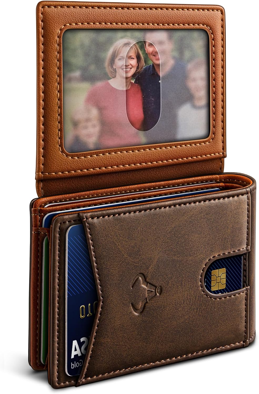 BILLETERA PARA HOMBRE BULLIANT SLIM DE CUERO CON CAPACIDAD PARA 11 TARJETAS - 1