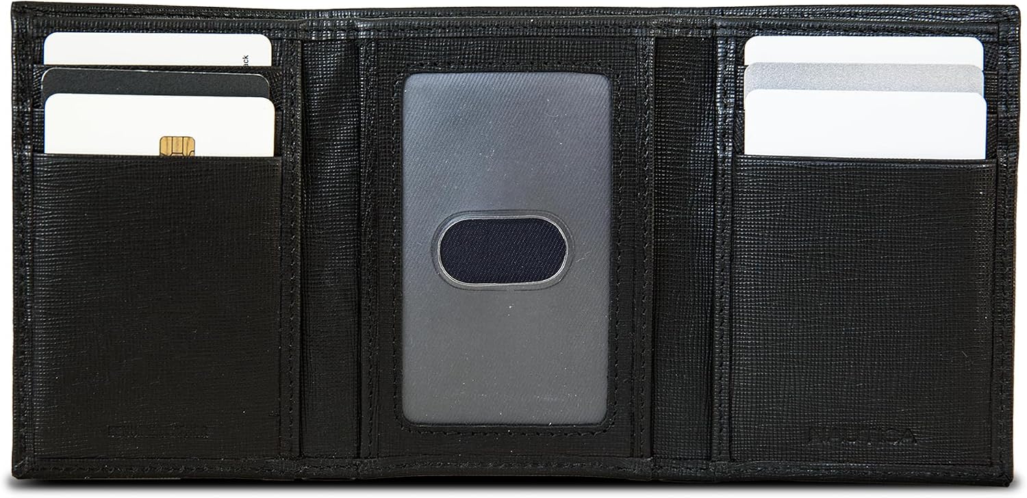 BILLETERA TRIFOLD PARA HOMBRE NAUTICA DE CUERO CON PROTECCIÓN RFID - 5