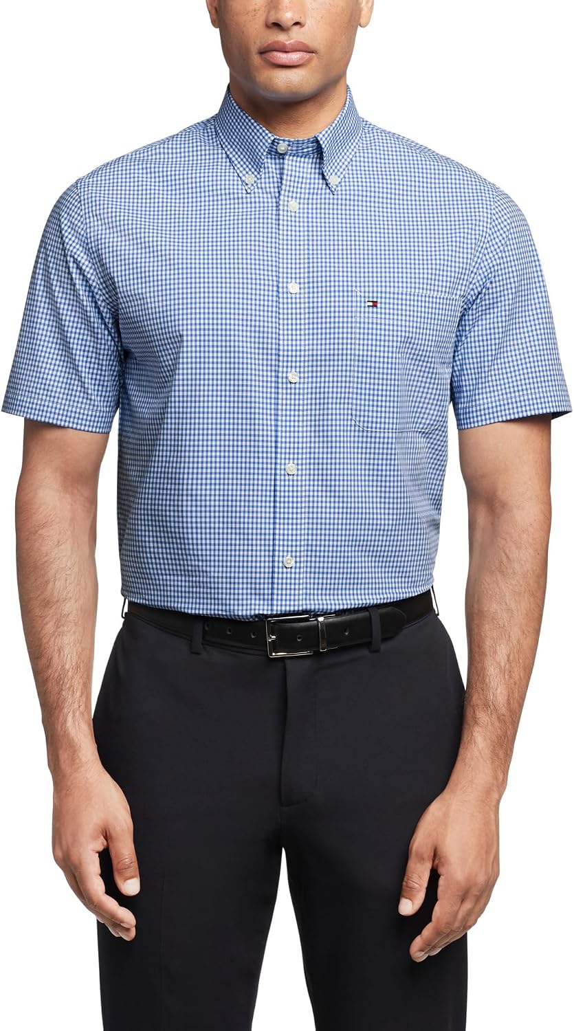 CAMISA DE VESTIR TOMMY HILFIGER PARA HOMBRE MANGA CORTA CON BOTONES - 1