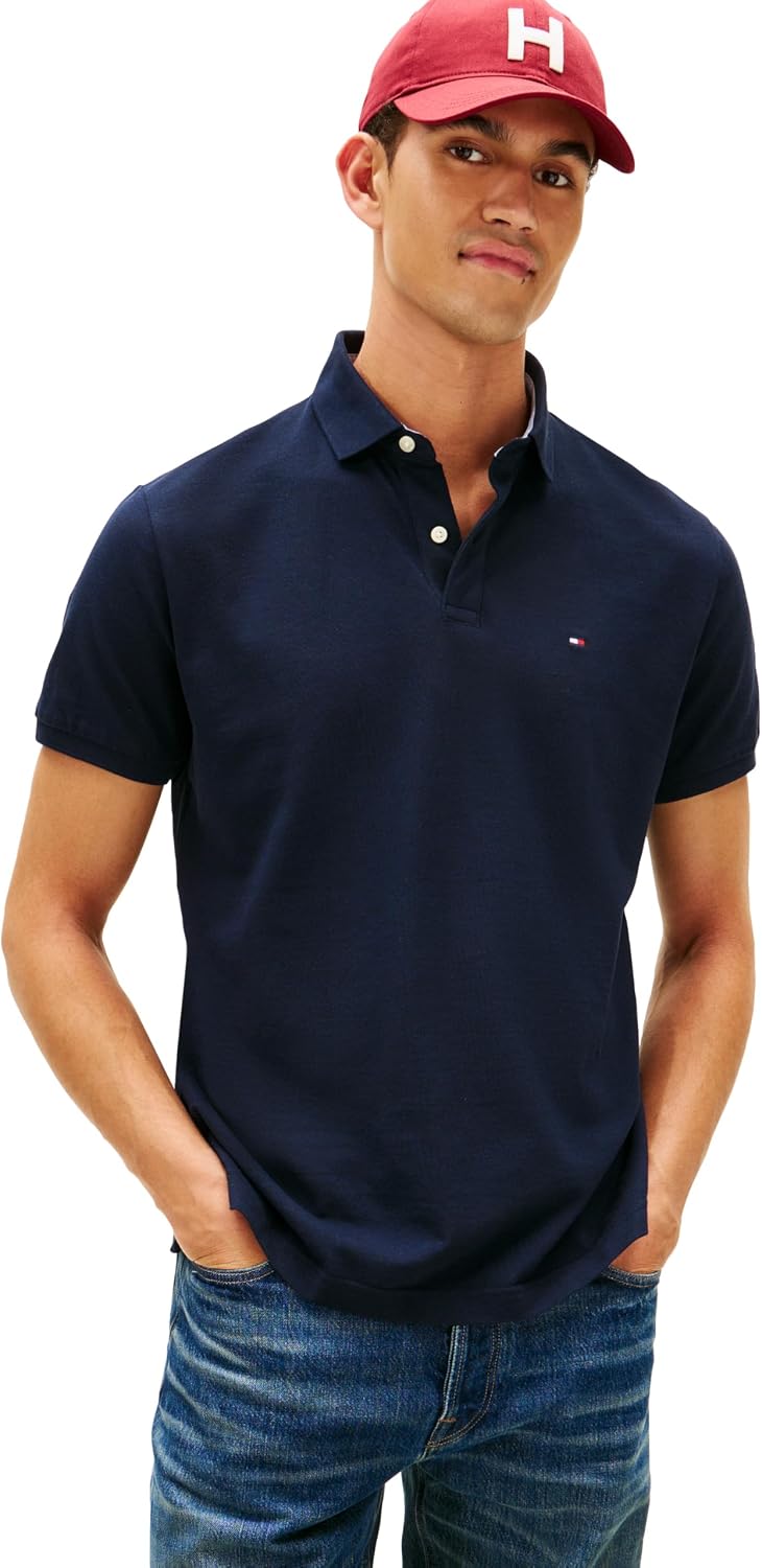 POLO PARA HOMBRE TOMMY HILFIGER MANGA CORTA ALGODÓN PIQUÉ AJUSTE REGULAR AZUL MARINO - 1