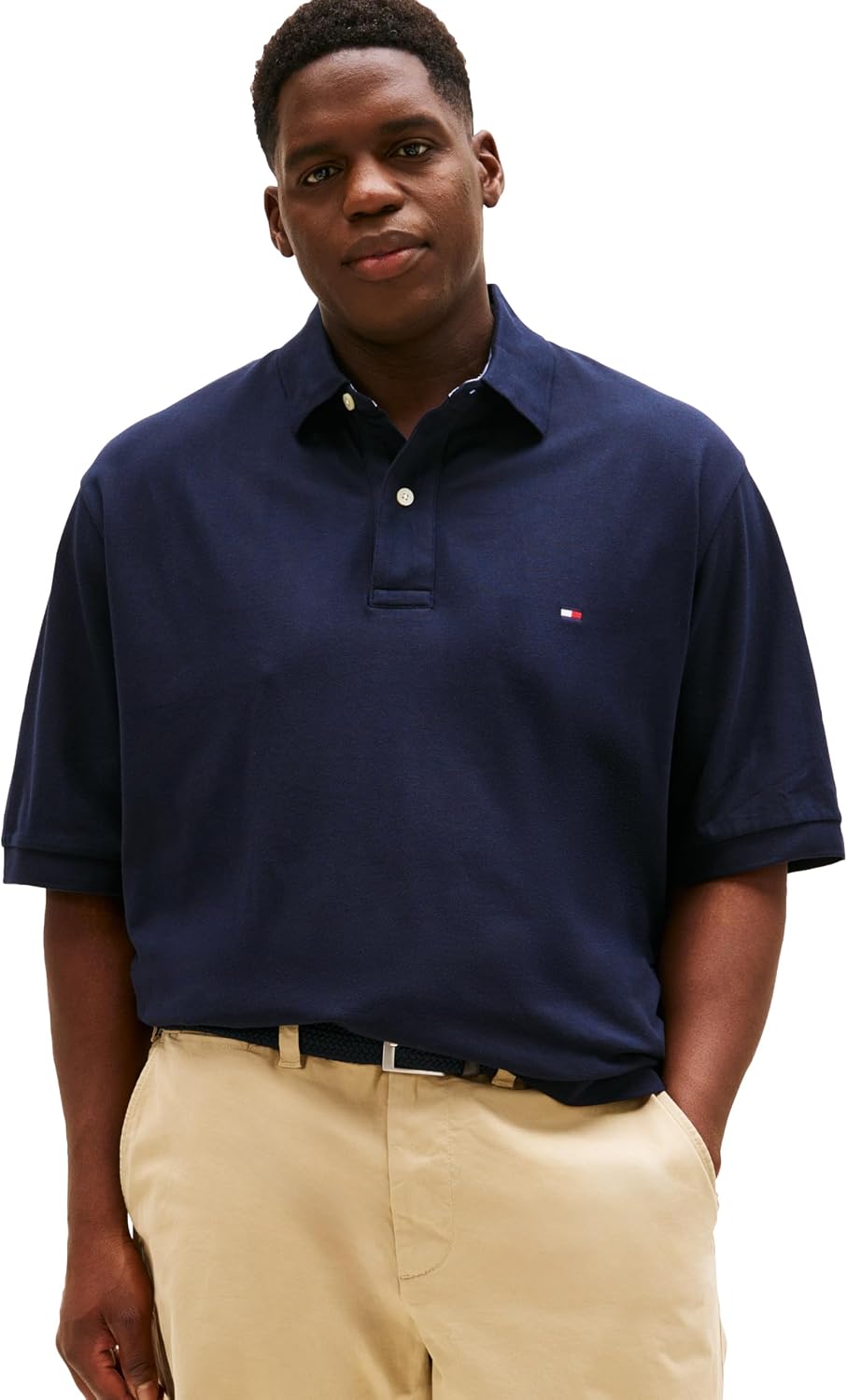 POLO PARA HOMBRE TOMMY HILFIGER PRESCOTT STP CLF MANGA CORTA AZUL MARINO CLÁSICO - 1