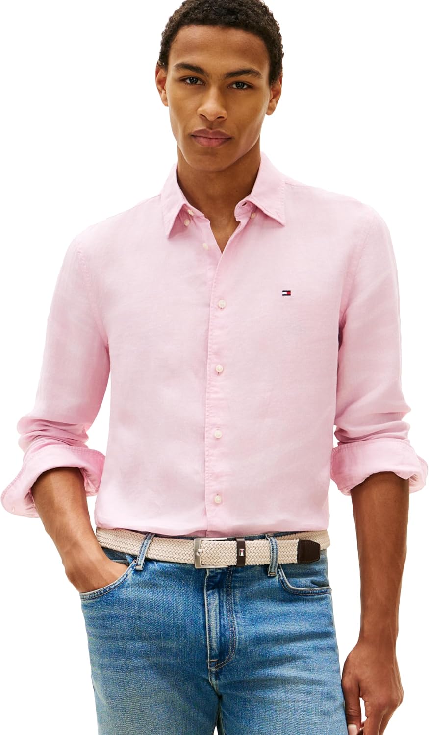 CAMISA DE HOMBRE TOMMY HILFIGER MANGA LARGA LINO AJUSTE REGULAR - 1