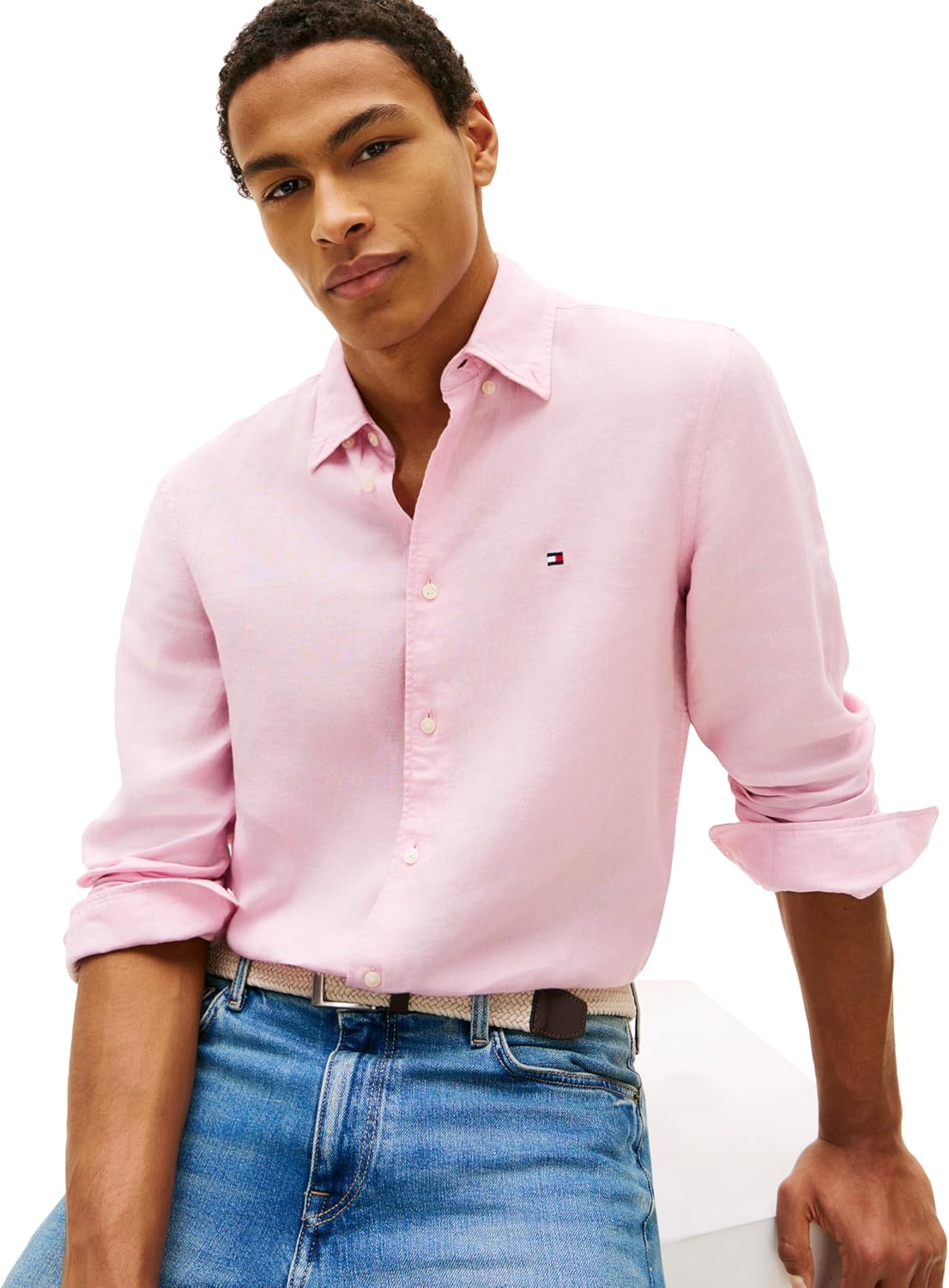 CAMISA DE HOMBRE TOMMY HILFIGER MANGA LARGA LINO AJUSTE REGULAR - 2