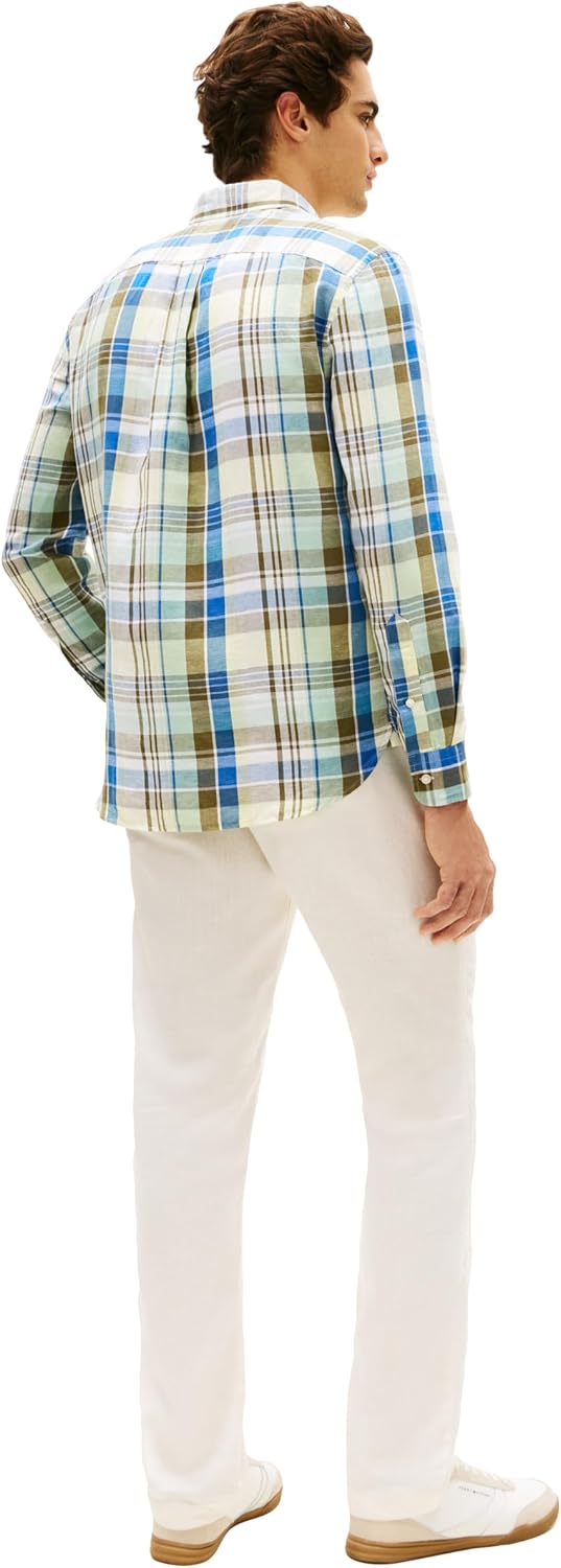 CAMISA DE LINO PARA HOMBRE TOMMY HILFIGER MANGA LARGA REGULAR FIT - 5