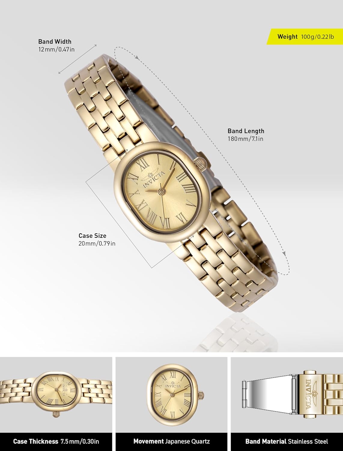 RELOJ DE PULSERA INVICTA ANGEL LADY 20MM PC21J - 3