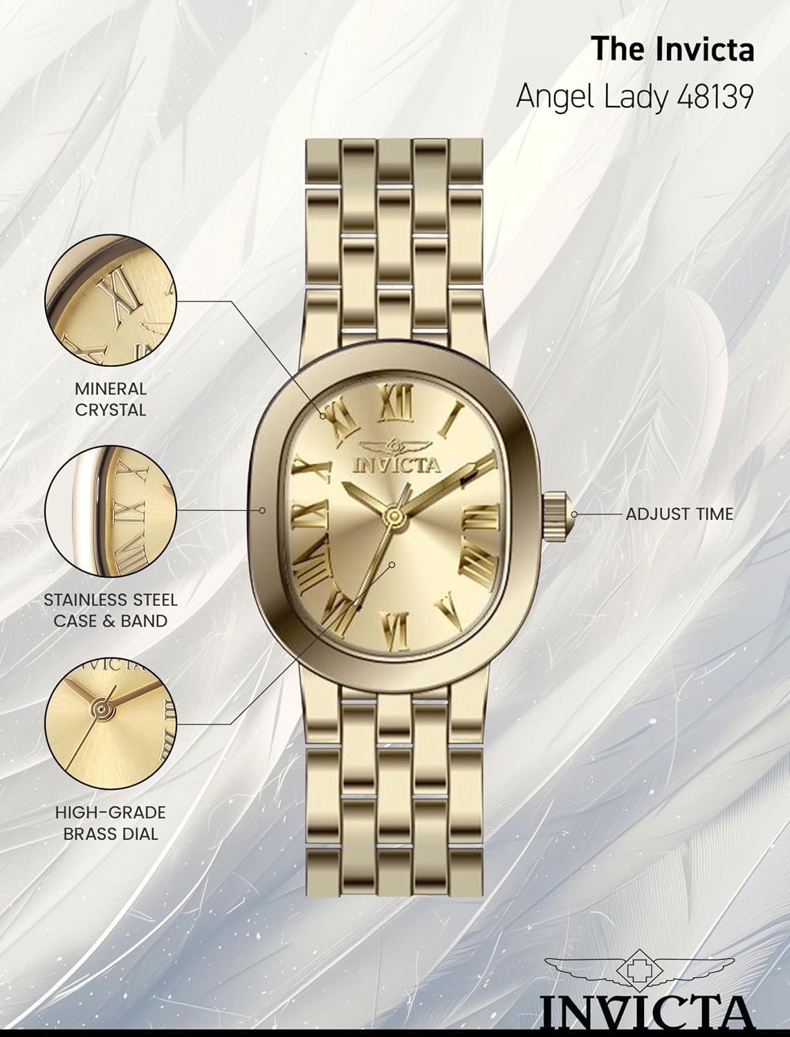RELOJ DE PULSERA INVICTA ANGEL LADY 20MM PC21J - 4