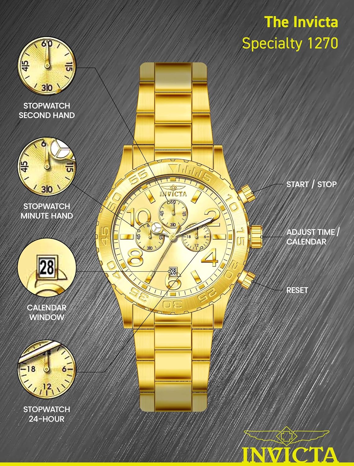 RELOJ DE PULSERA INVICTA ESPECIALIDAD 1270 HOMBRE - 4