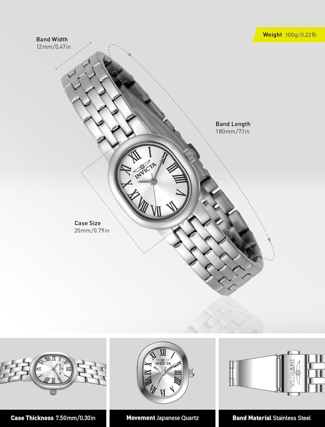 RELOJ DE PULSERA INVICTA ANGEL LADY 20MM PC21J - 3