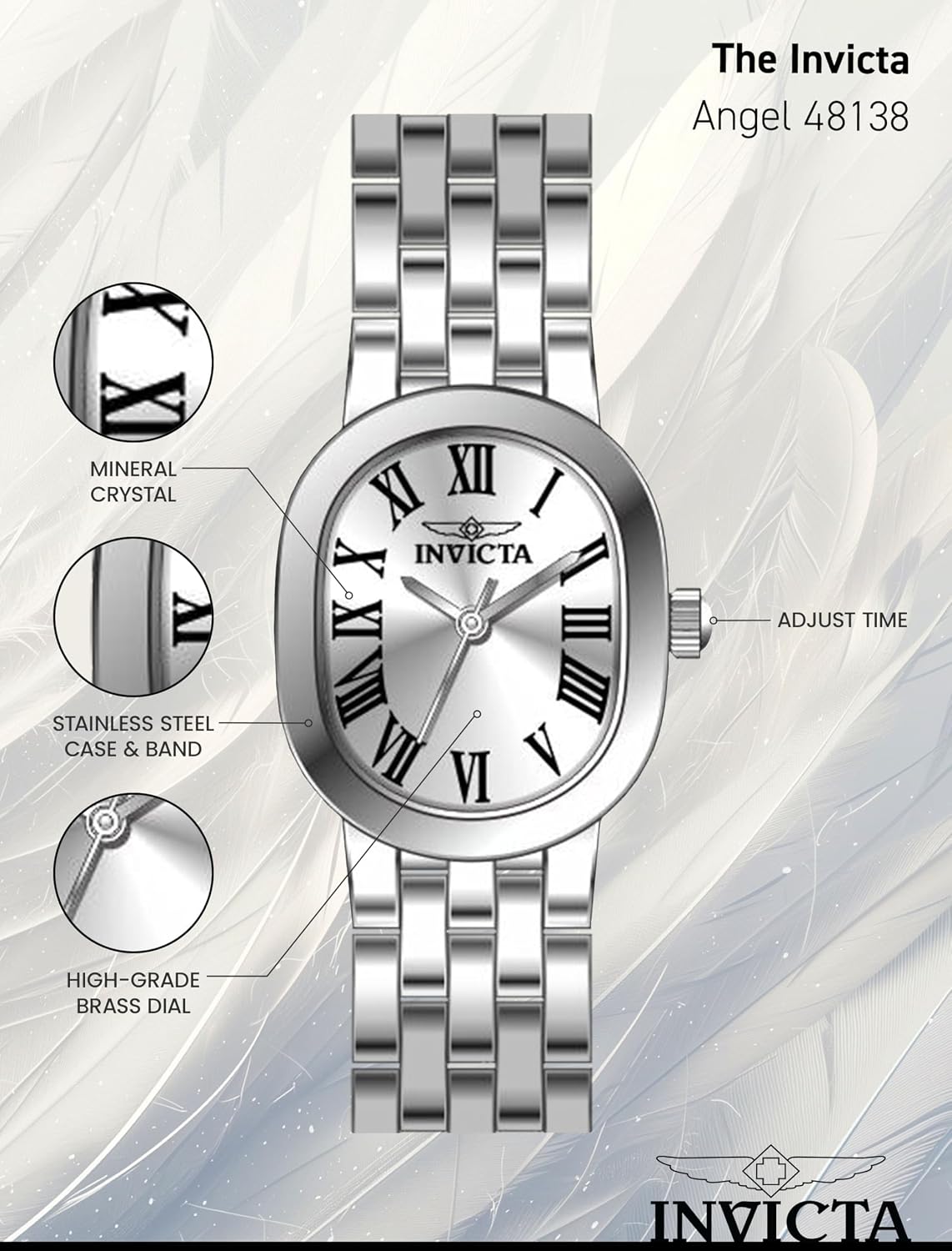 RELOJ DE PULSERA INVICTA ANGEL LADY 20MM PC21J - 4